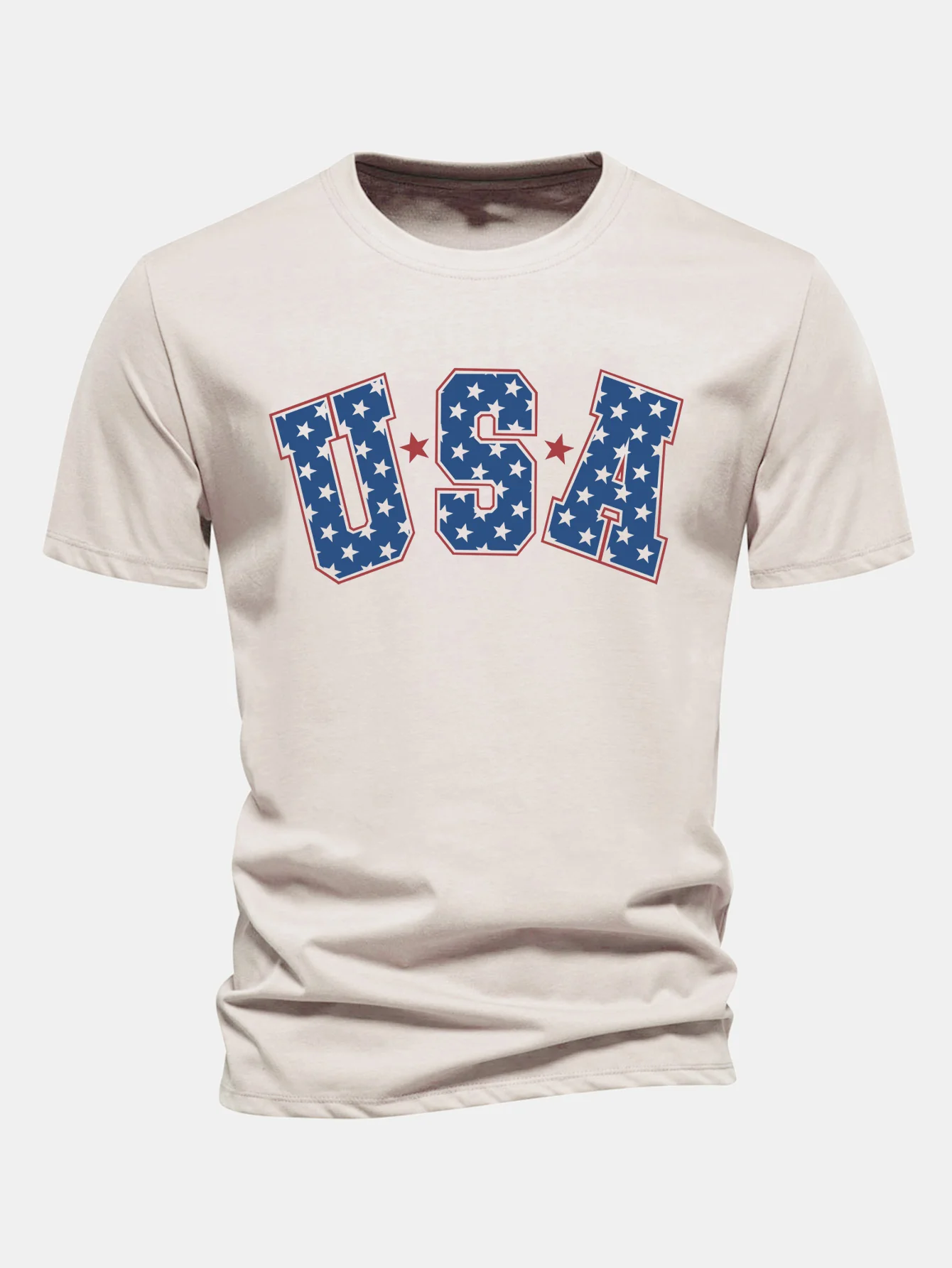 Regular Fit USA Print Baumwoll-T-Shirt - Image 2