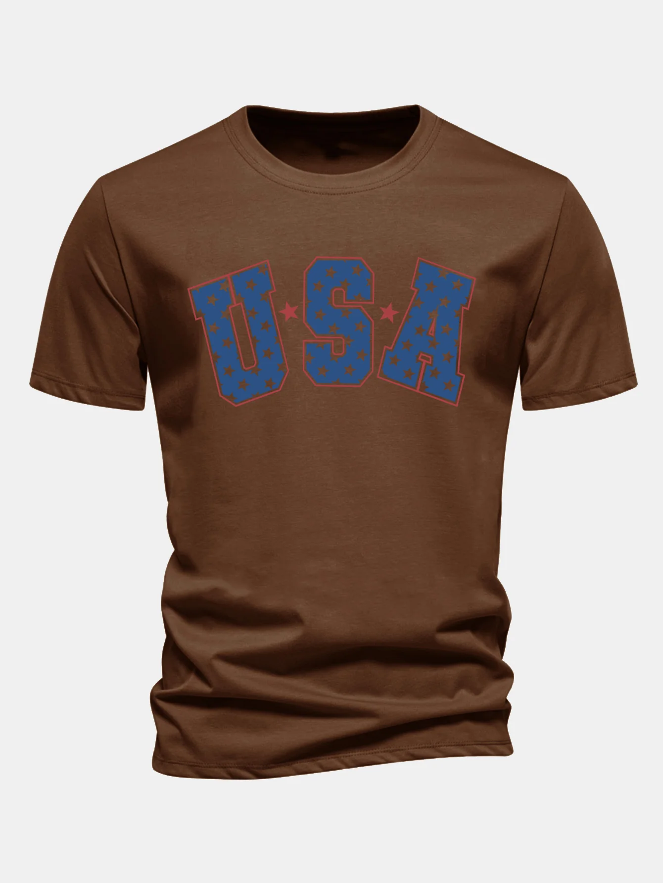 Regular Fit USA Print Baumwoll-T-Shirt - Image 7