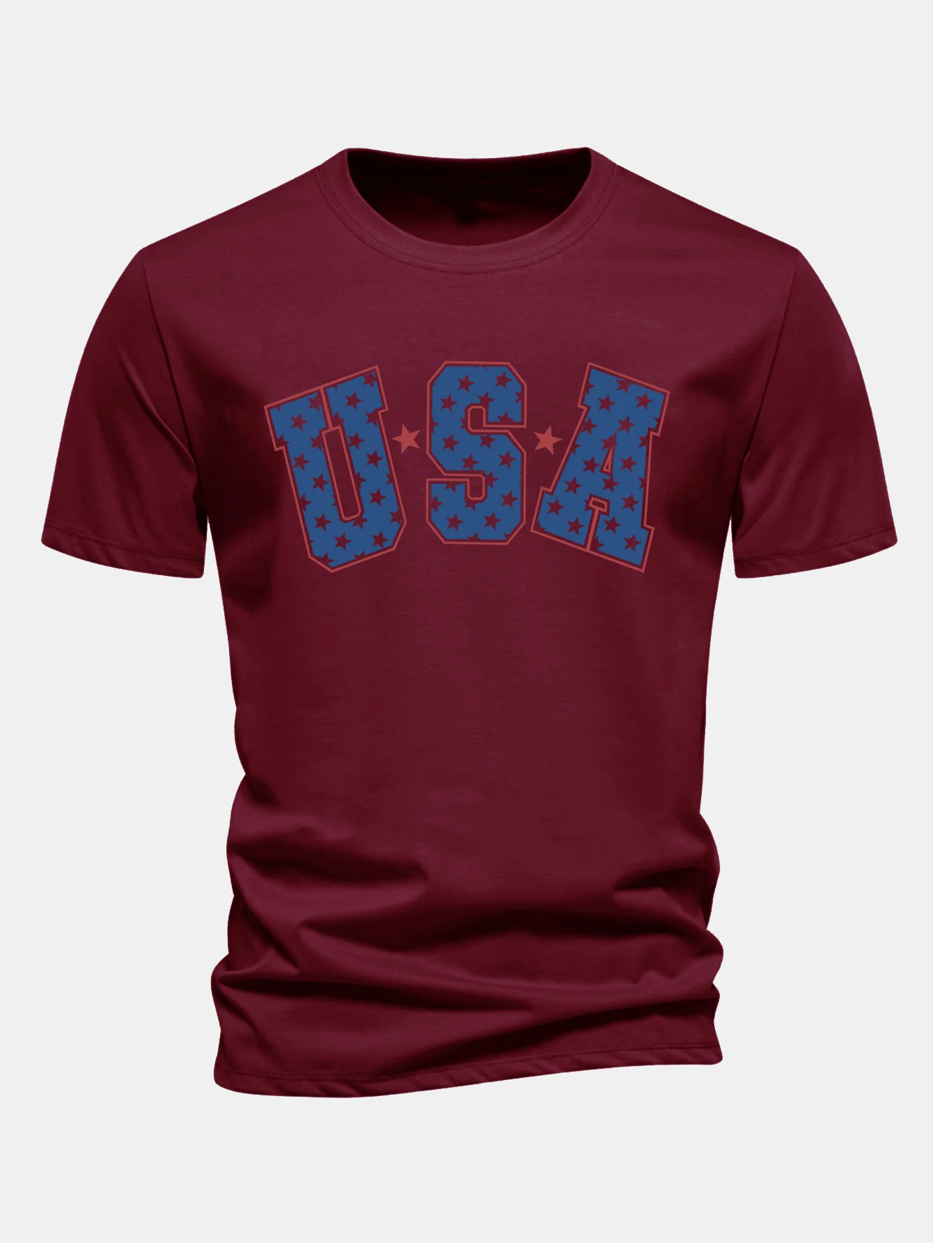 Regular Fit USA Print Baumwoll-T-Shirt - Image 8