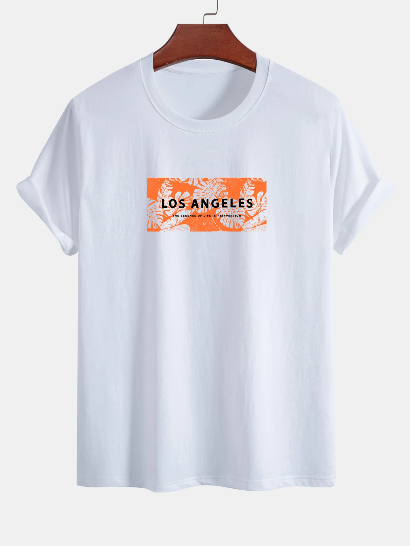 Regular Fit Vacation Los Angeles Print Baumwoll-T-Shirt & Kordelzug Shorts - Image 6