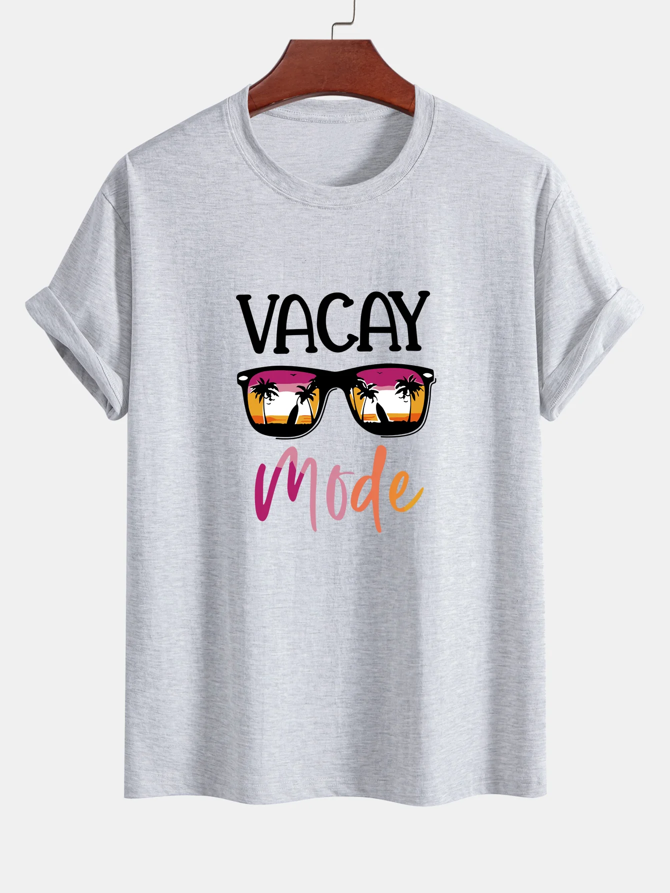 Regular Fit Vacay Mode Print Baumwoll-T-Shirt - Image 11