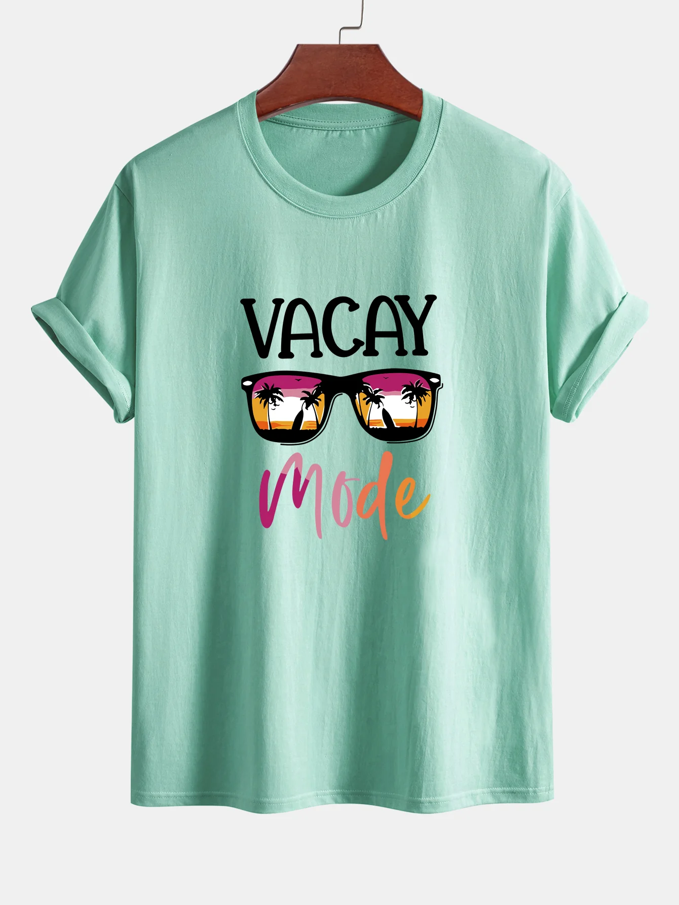 Regular Fit Vacay Mode Print Baumwoll-T-Shirt - Image 12