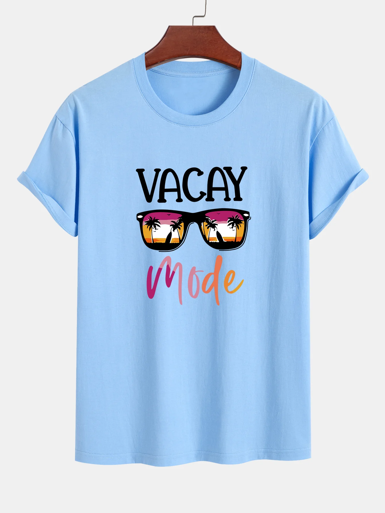 Regular Fit Vacay Mode Print Baumwoll-T-Shirt - Image 13