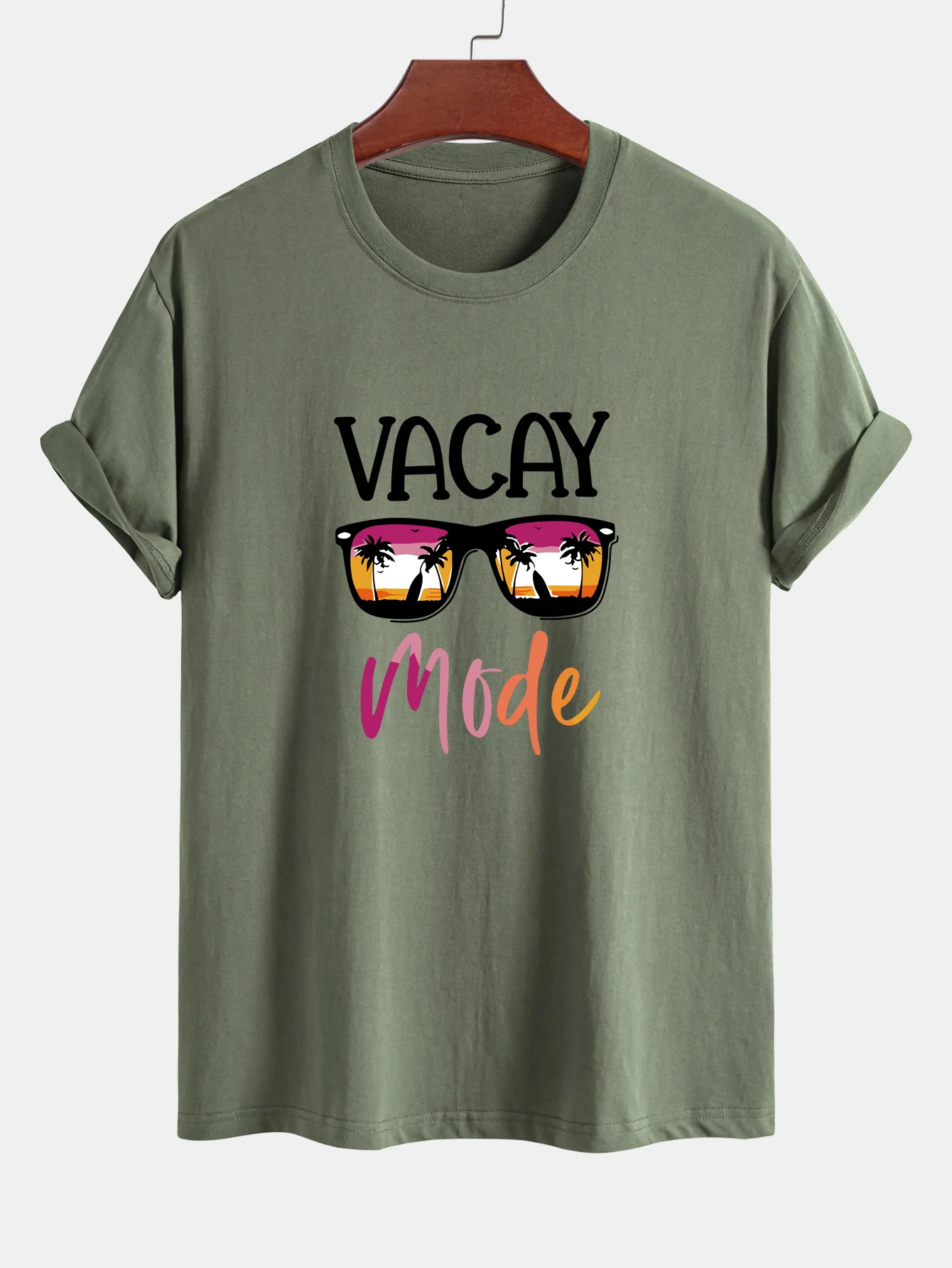 Regular Fit Vacay Mode Print Baumwoll-T-Shirt - Image 14