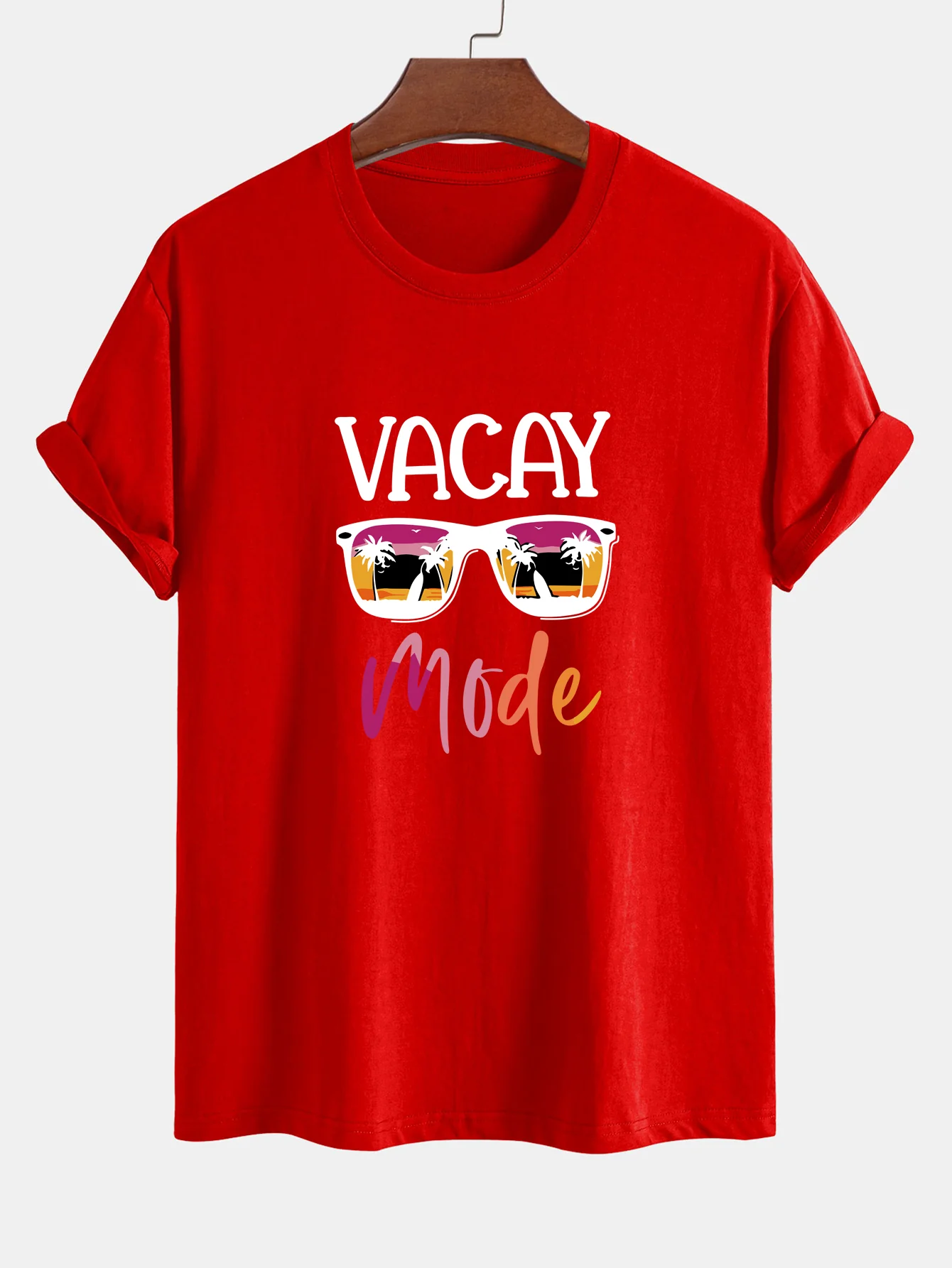 Regular Fit Vacay Mode Print Baumwoll-T-Shirt - Image 15
