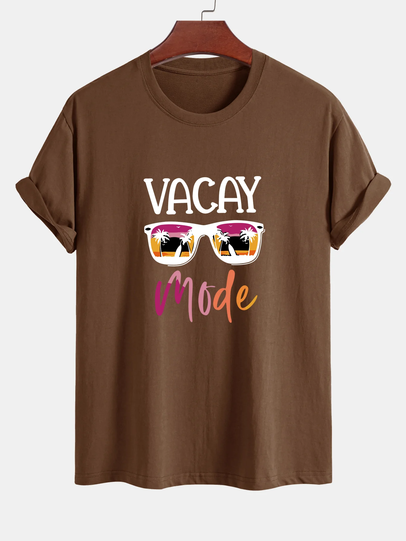 Regular Fit Vacay Mode Print Baumwoll-T-Shirt - Image 3