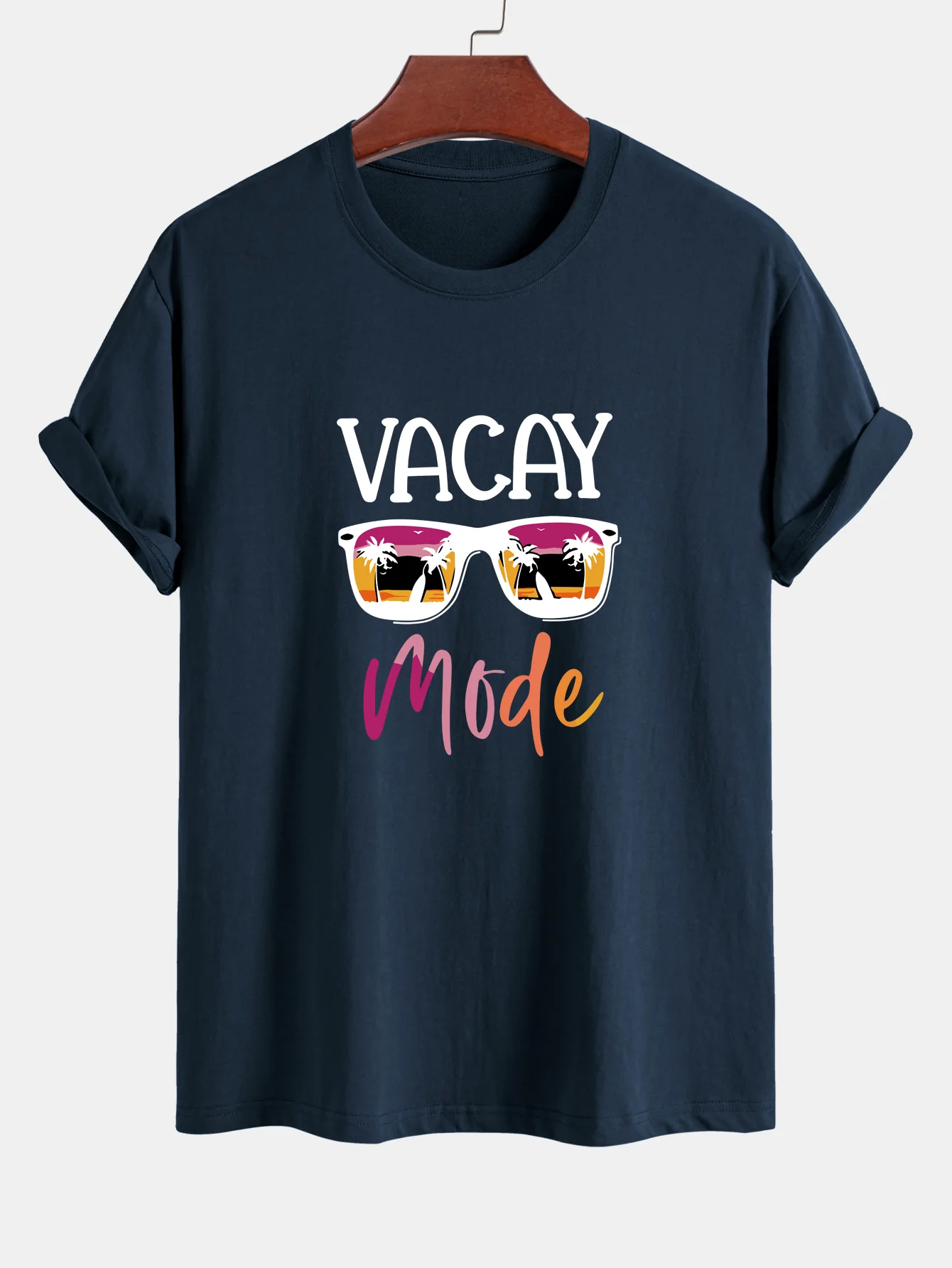 Regular Fit Vacay Mode Print Baumwoll-T-Shirt - Image 4