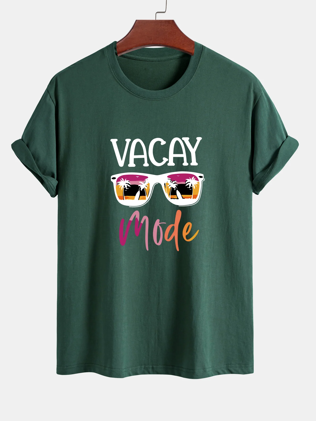 Regular Fit Vacay Mode Print Baumwoll-T-Shirt - Image 7