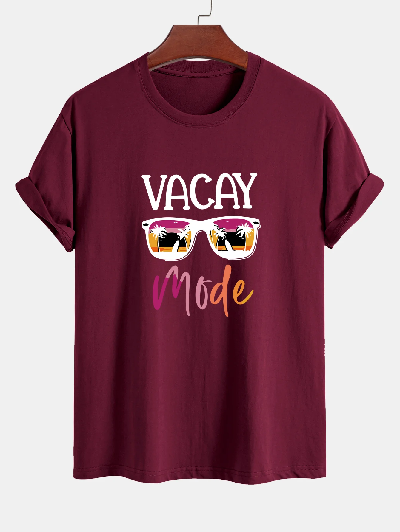 Regular Fit Vacay Mode Print Baumwoll-T-Shirt - Image 8