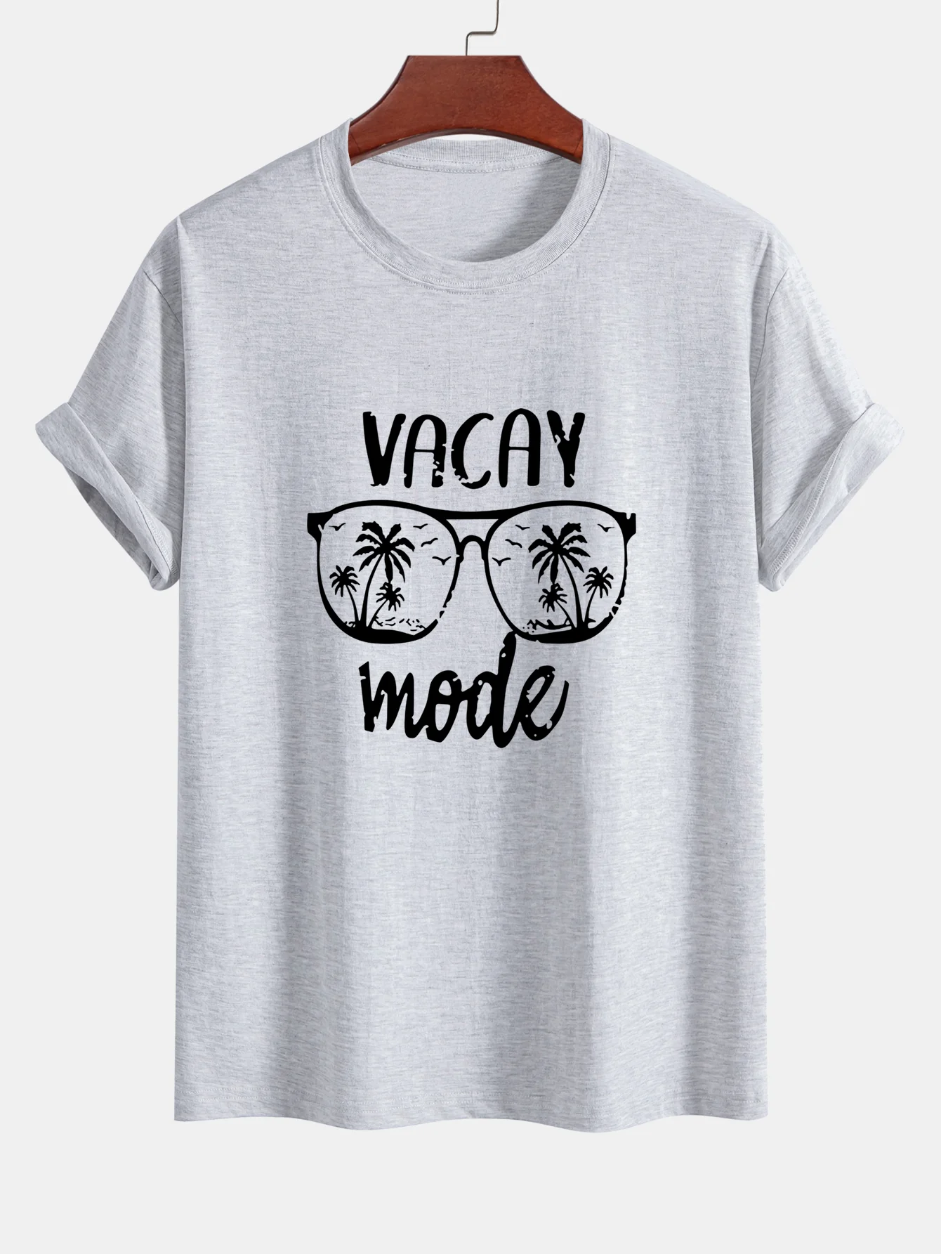 Regular Fit Vacay Mode Print Baumwoll-T-Shirt - Image 11