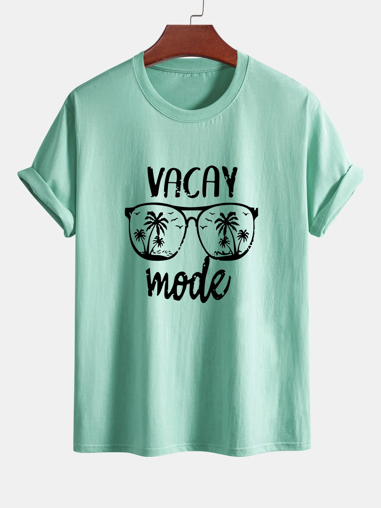 Regular Fit Vacay Mode Print Baumwoll-T-Shirt - Image 12