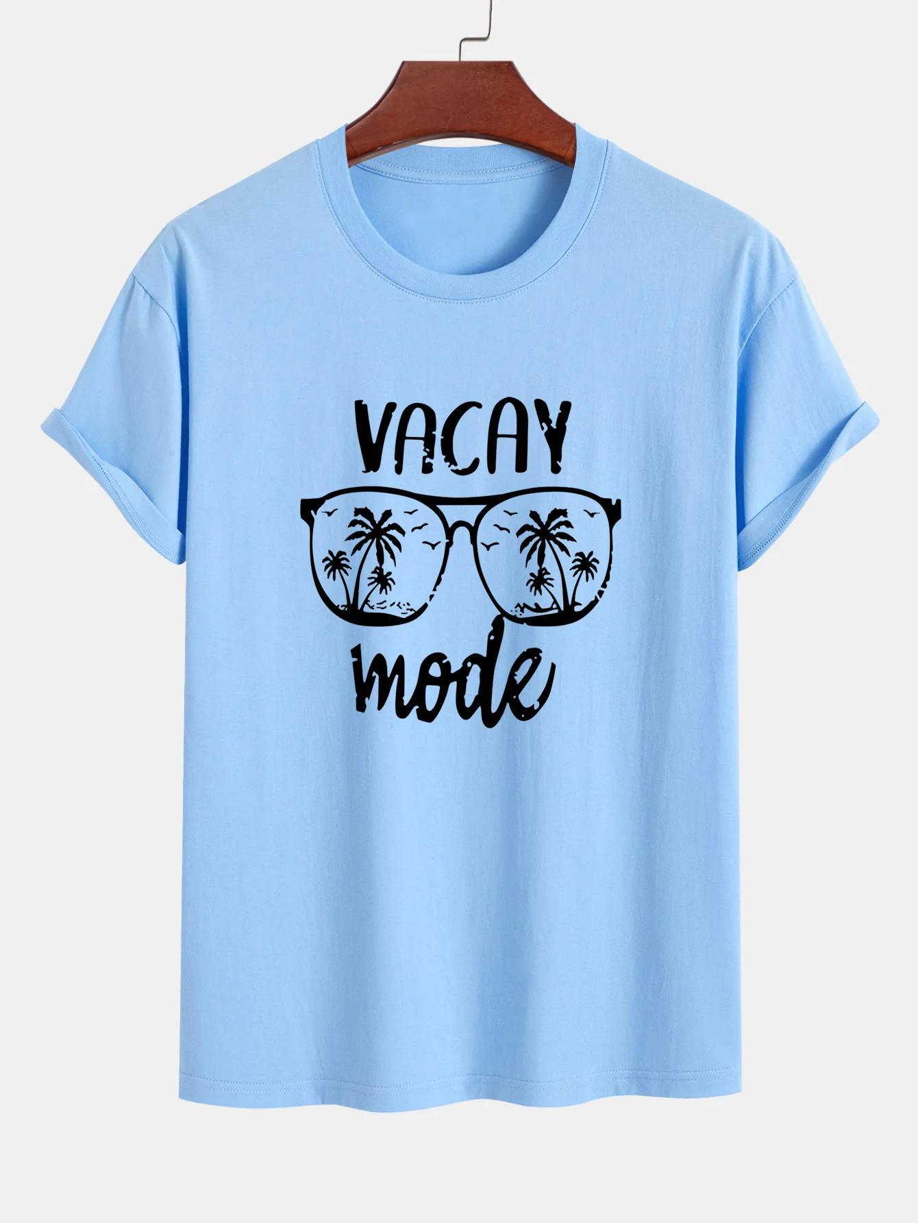 Regular Fit Vacay Mode Print Baumwoll-T-Shirt - Image 13