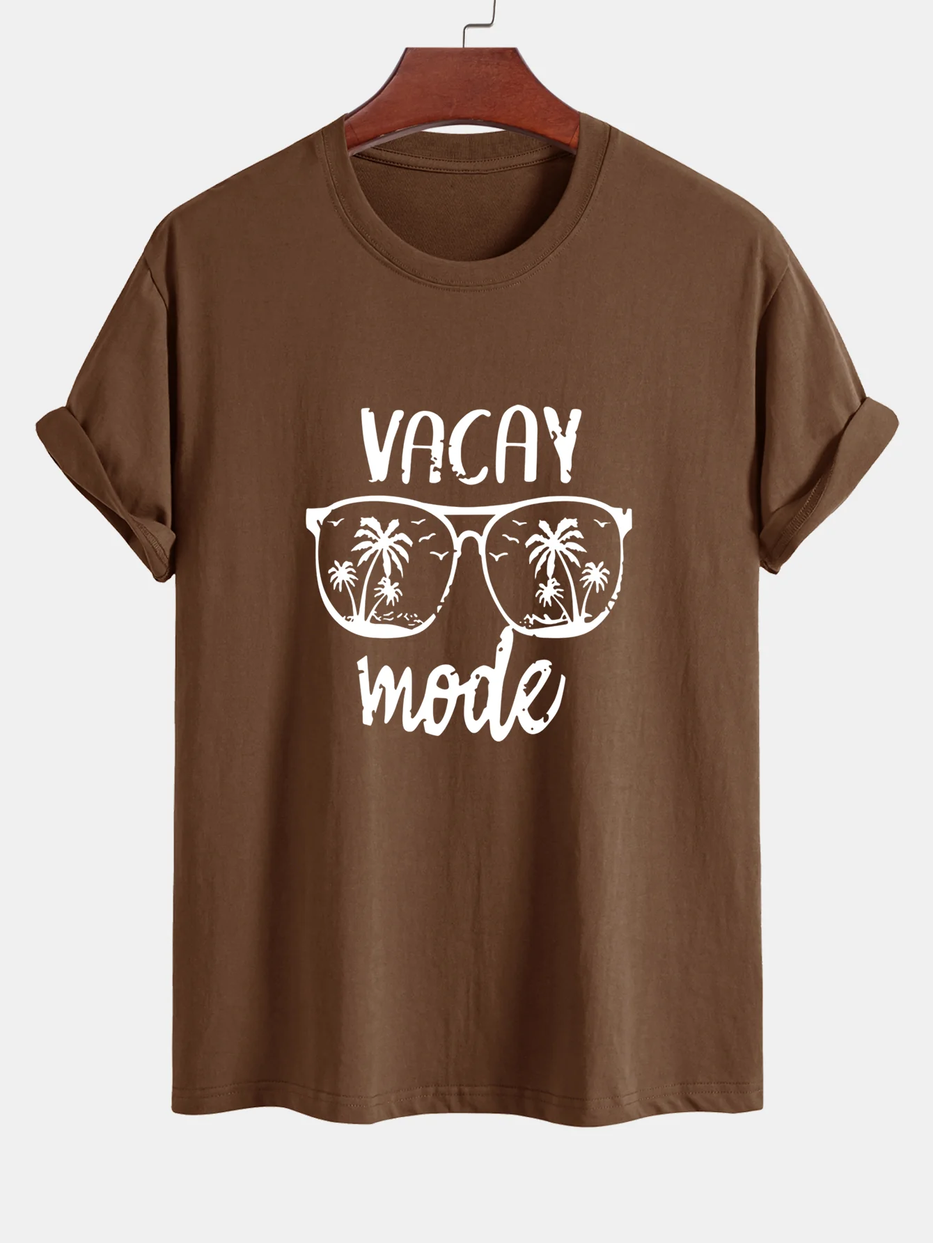 Regular Fit Vacay Mode Print Baumwoll-T-Shirt - Image 3