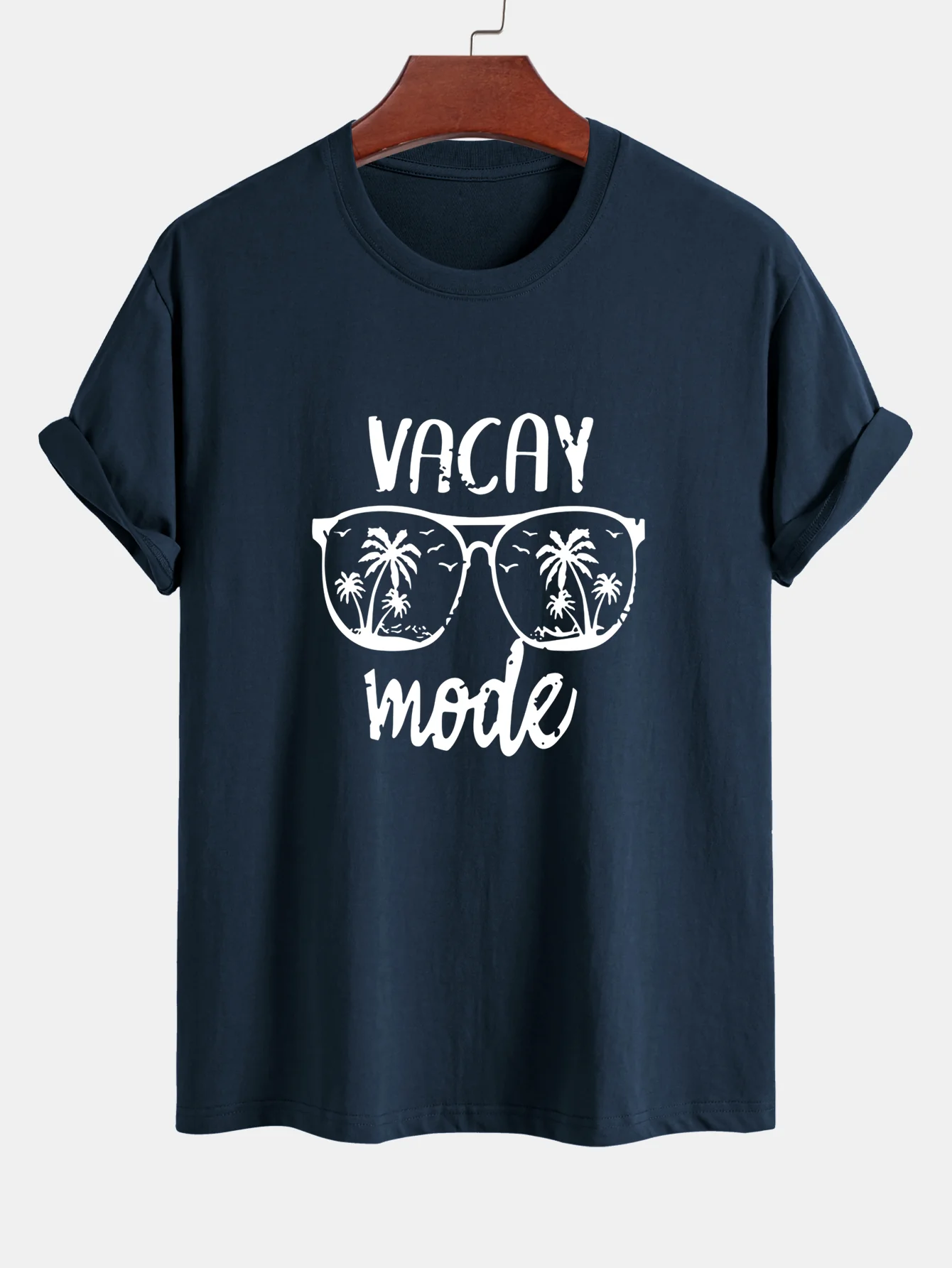 Regular Fit Vacay Mode Print Baumwoll-T-Shirt - Image 4