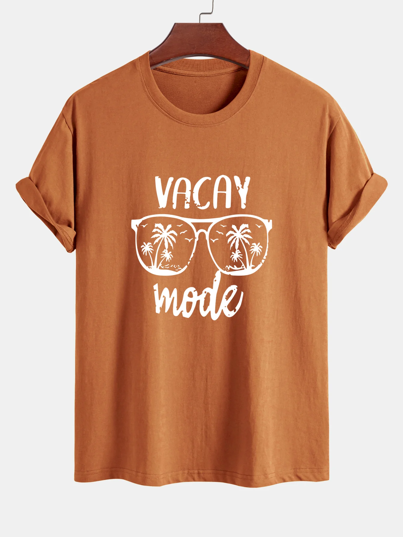 Regular Fit Vacay Mode Print Baumwoll-T-Shirt - Image 5