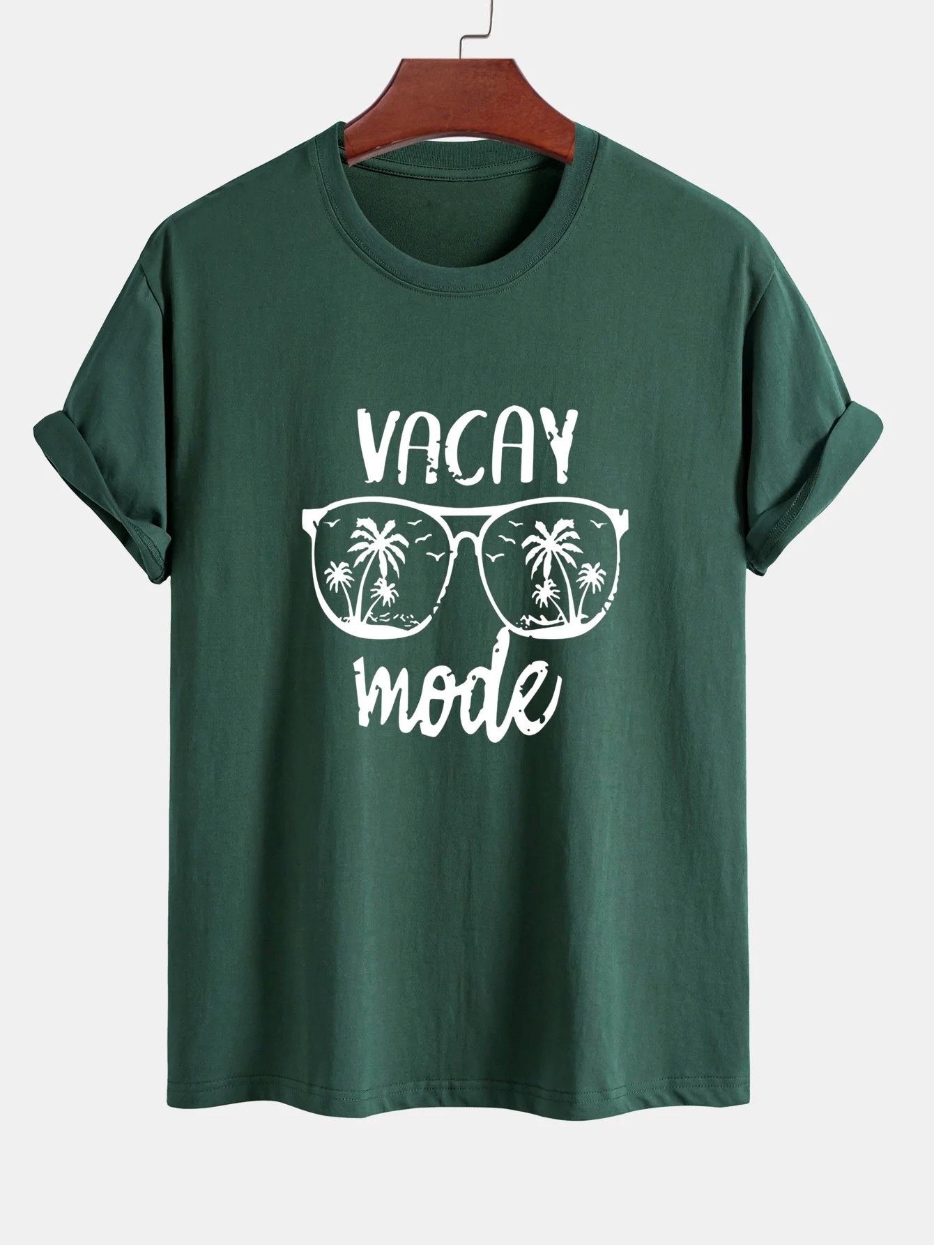 Regular Fit Vacay Mode Print Baumwoll-T-Shirt - Image 7