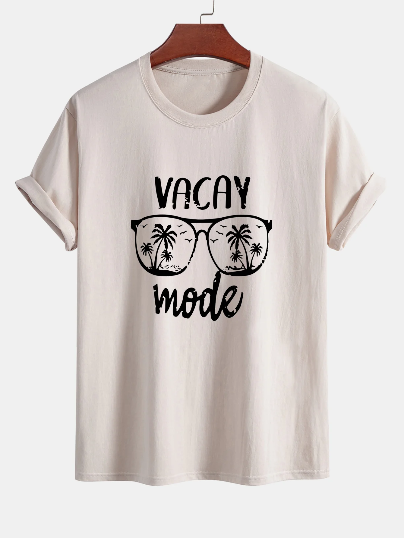 Regular Fit Vacay Mode Print Baumwoll-T-Shirt - Image 9