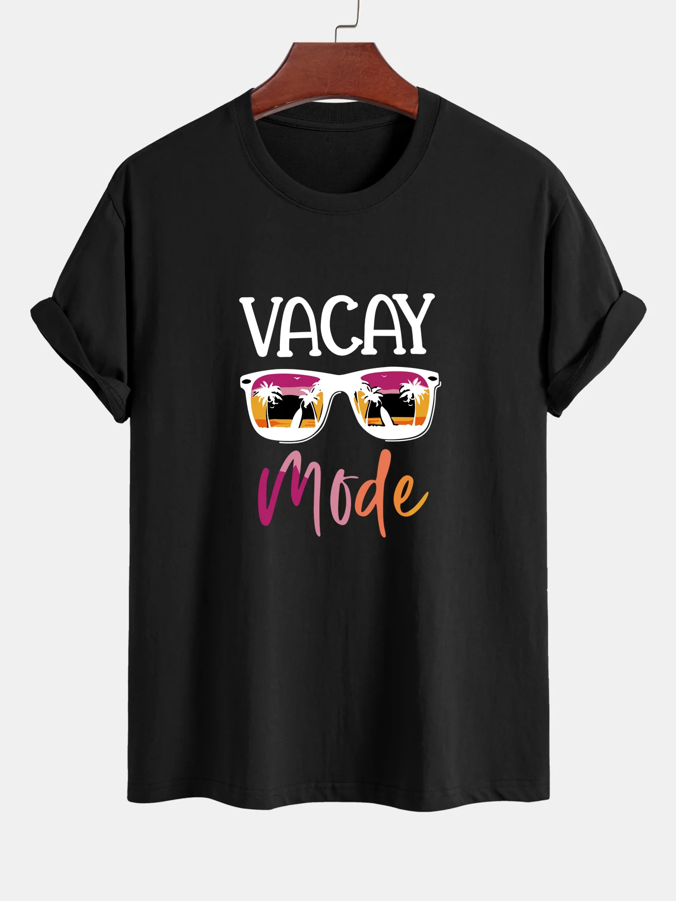 Regular Fit Vacay Mode Print Baumwoll-T-Shirt - Image 2