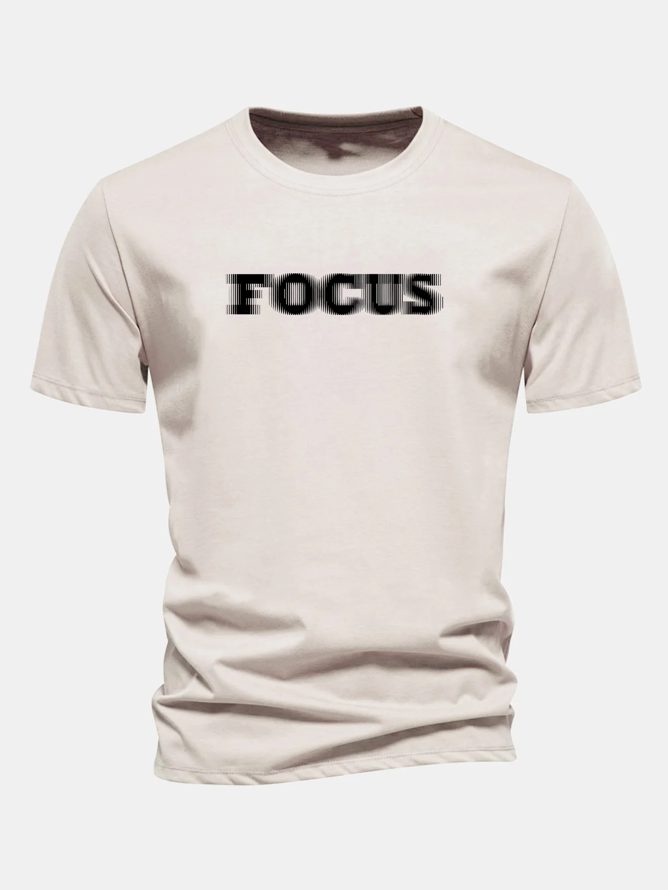 Regular Fit Vague Focus Print Baumwoll-T-Shirt - Image 4