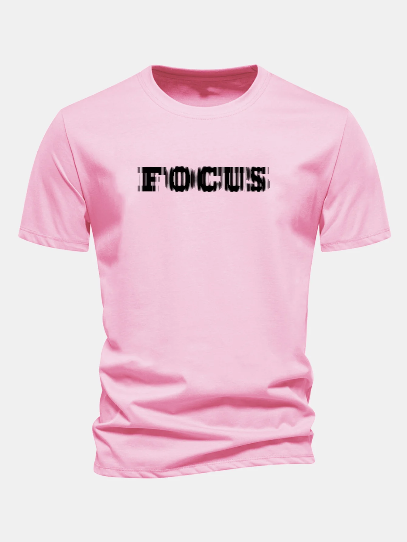 Regular Fit Vague Focus Print Baumwoll-T-Shirt - Image 5