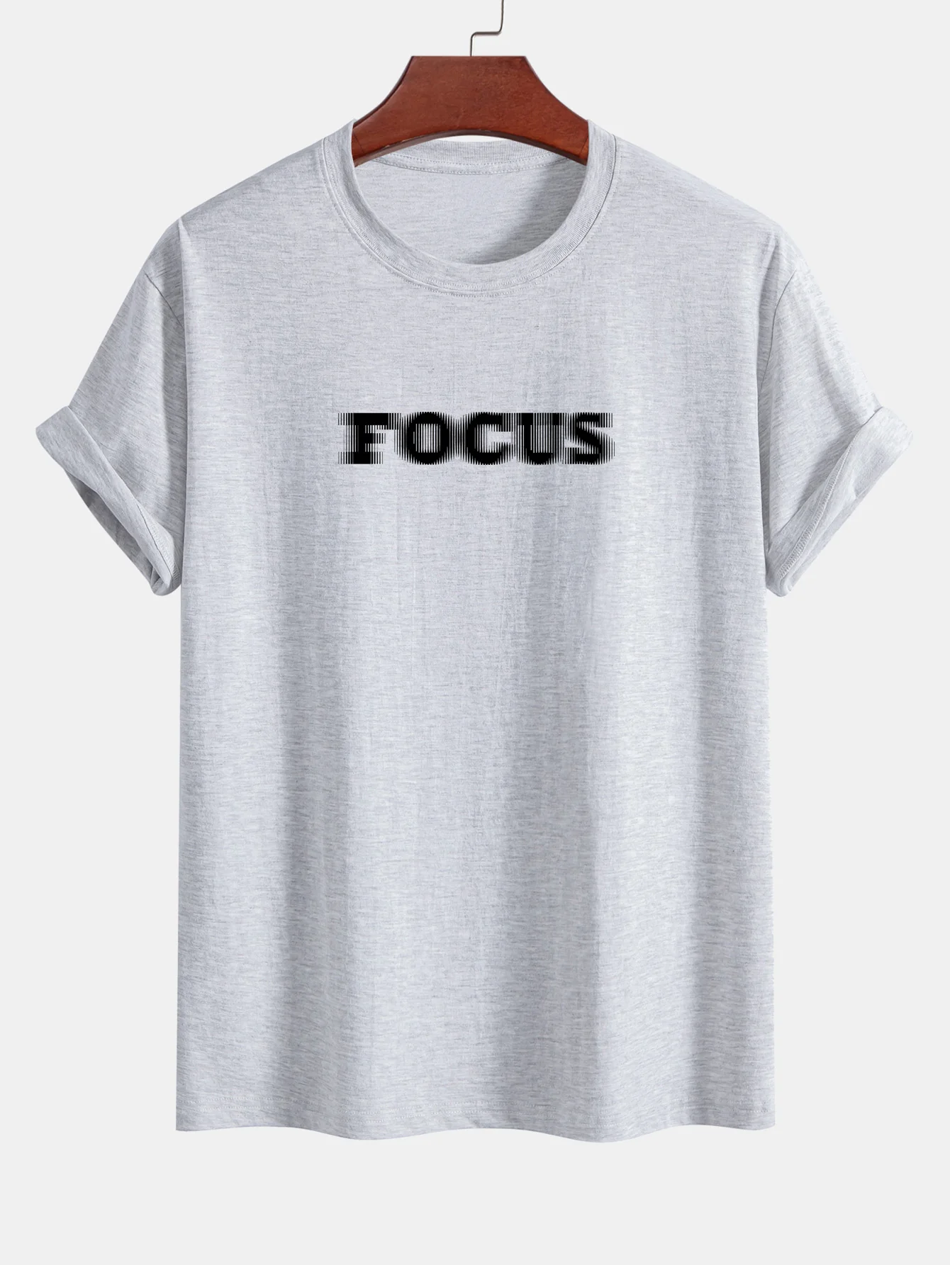 Regular Fit Vague Focus Print Baumwoll-T-Shirt - Image 12