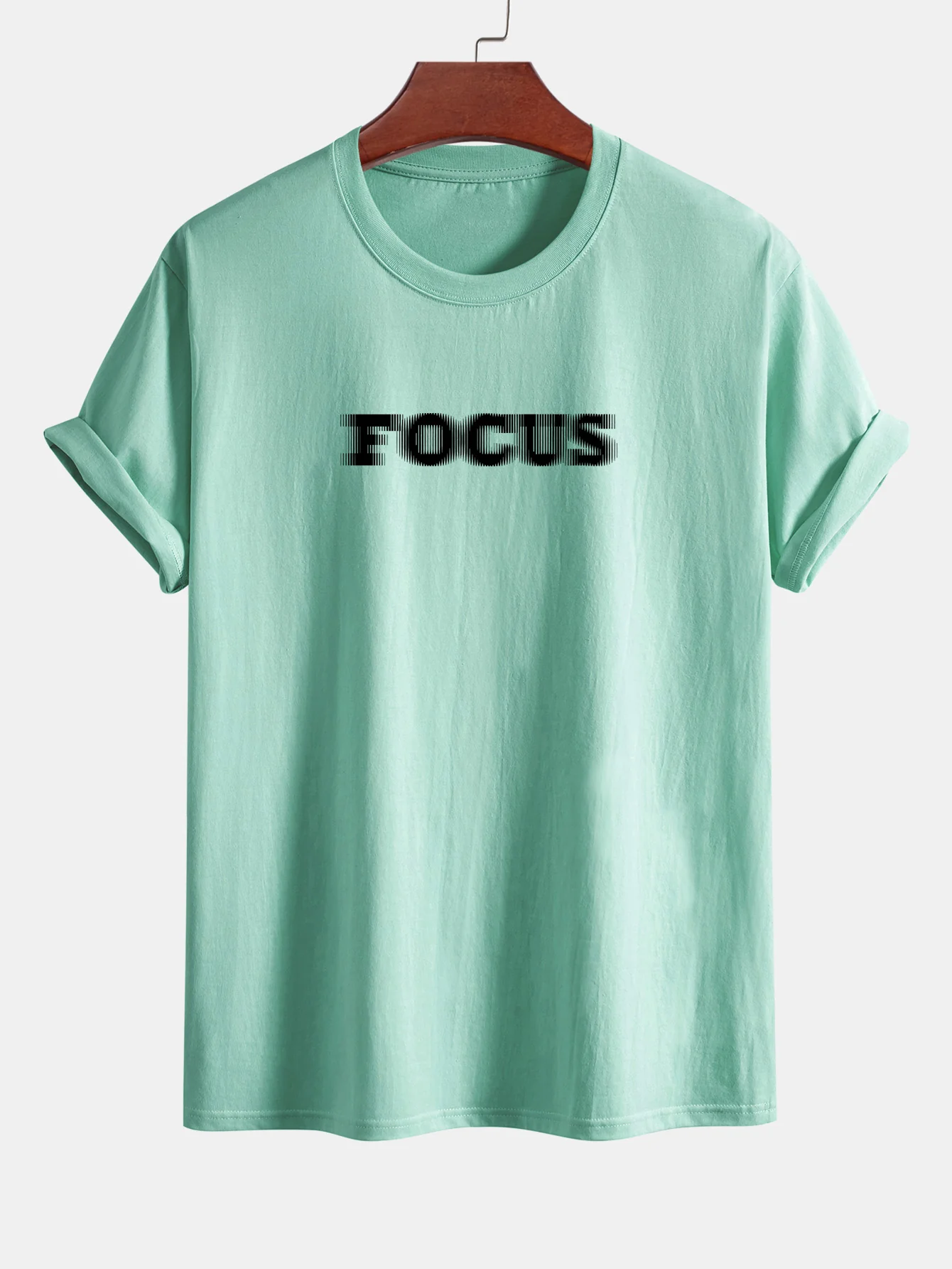 Regular Fit Vague Focus Print Baumwoll-T-Shirt - Image 13