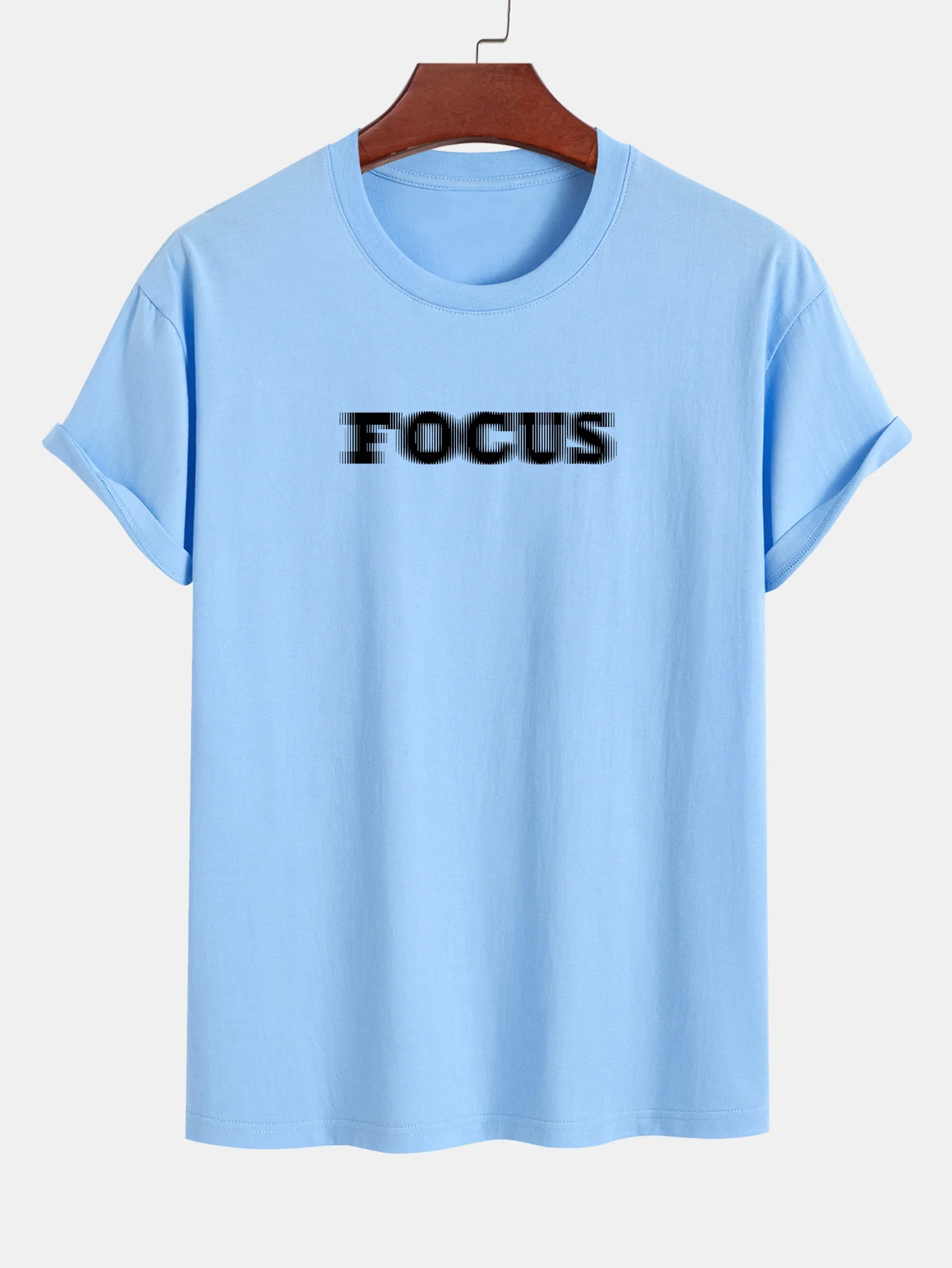 Regular Fit Vague Focus Print Baumwoll-T-Shirt - Image 14