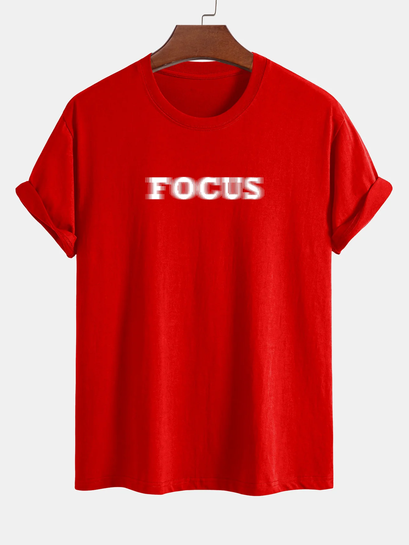 Regular Fit Vague Focus Print Baumwoll-T-Shirt - Image 16