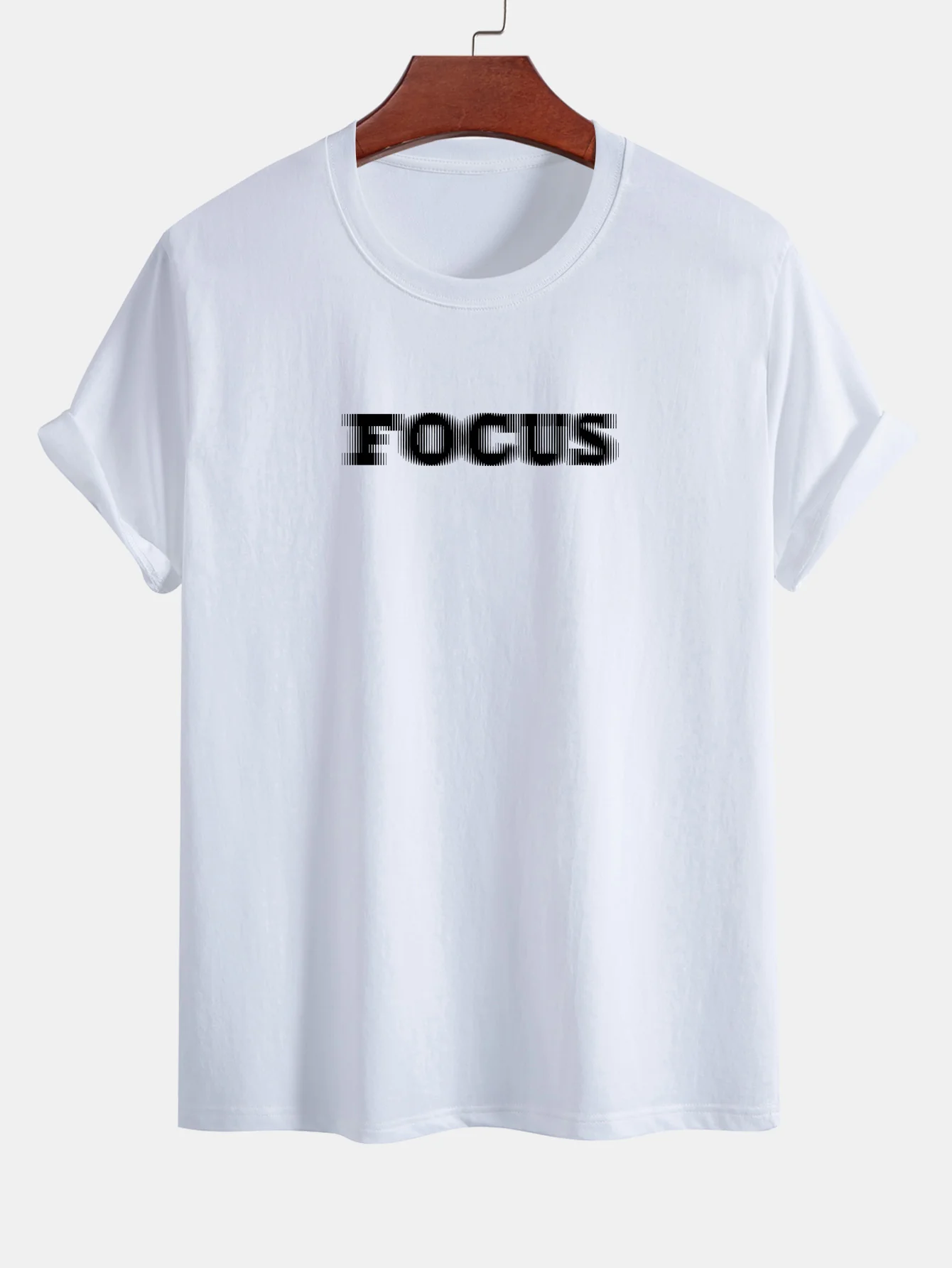 Regular Fit Vague Focus Print Baumwoll-T-Shirt - Image 3