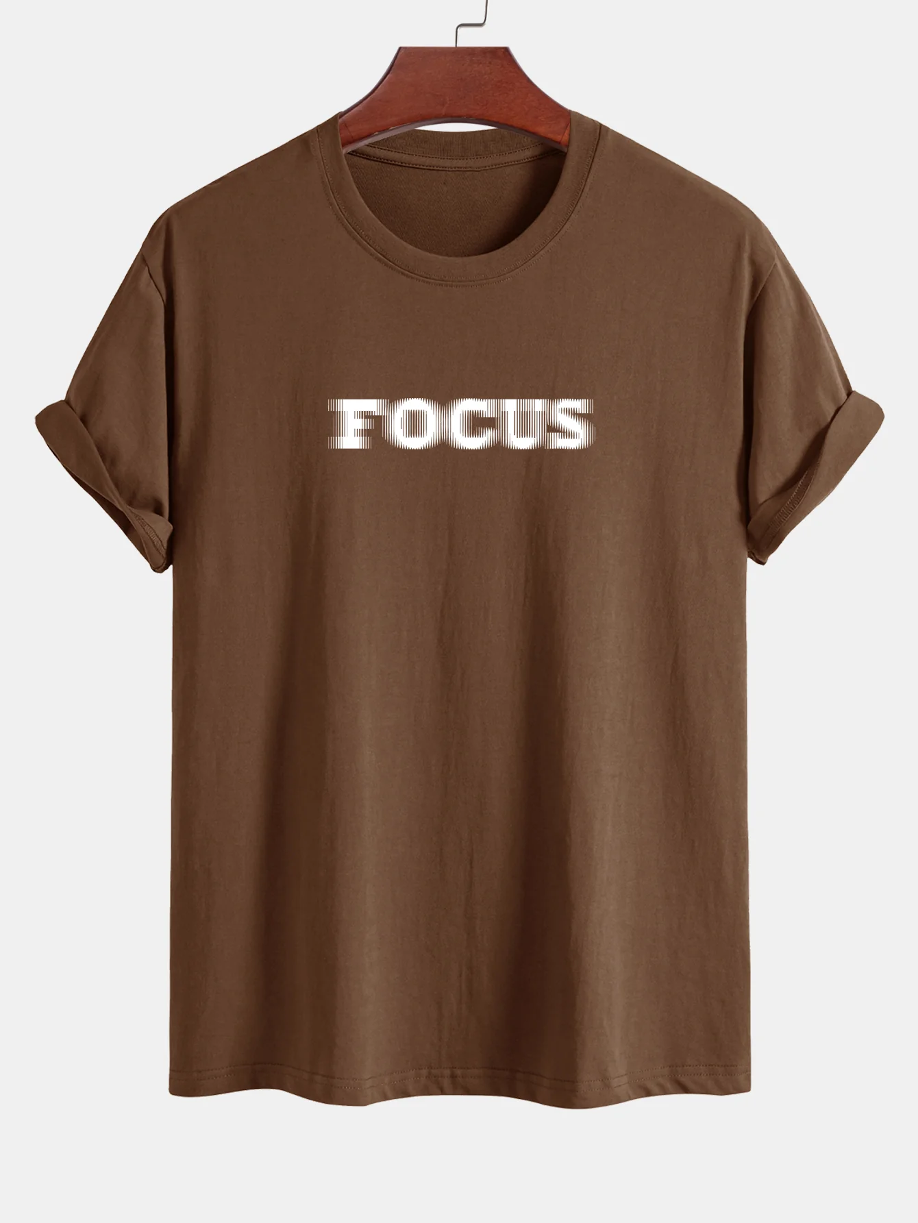 Regular Fit Vague Focus Print Baumwoll-T-Shirt - Image 4