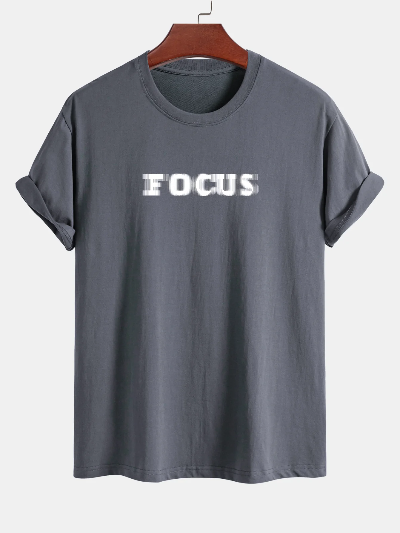 Regular Fit Vague Focus Print Baumwoll-T-Shirt - Image 6