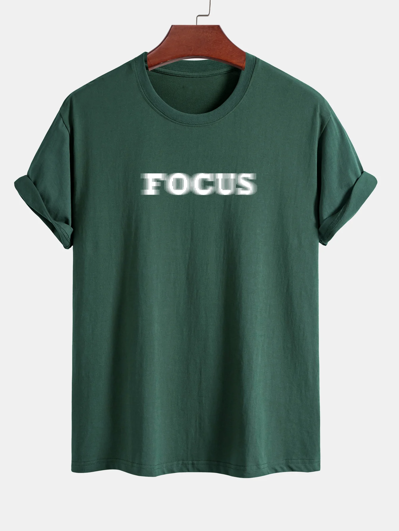 Regular Fit Vague Focus Print Baumwoll-T-Shirt - Image 7