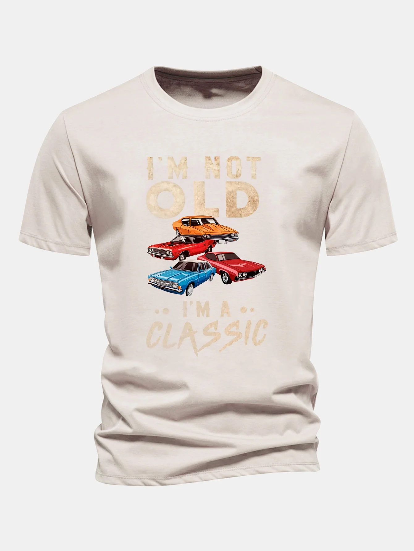 Regular Fit Vintage Car Print Cotton T-Shirt - Image 10
