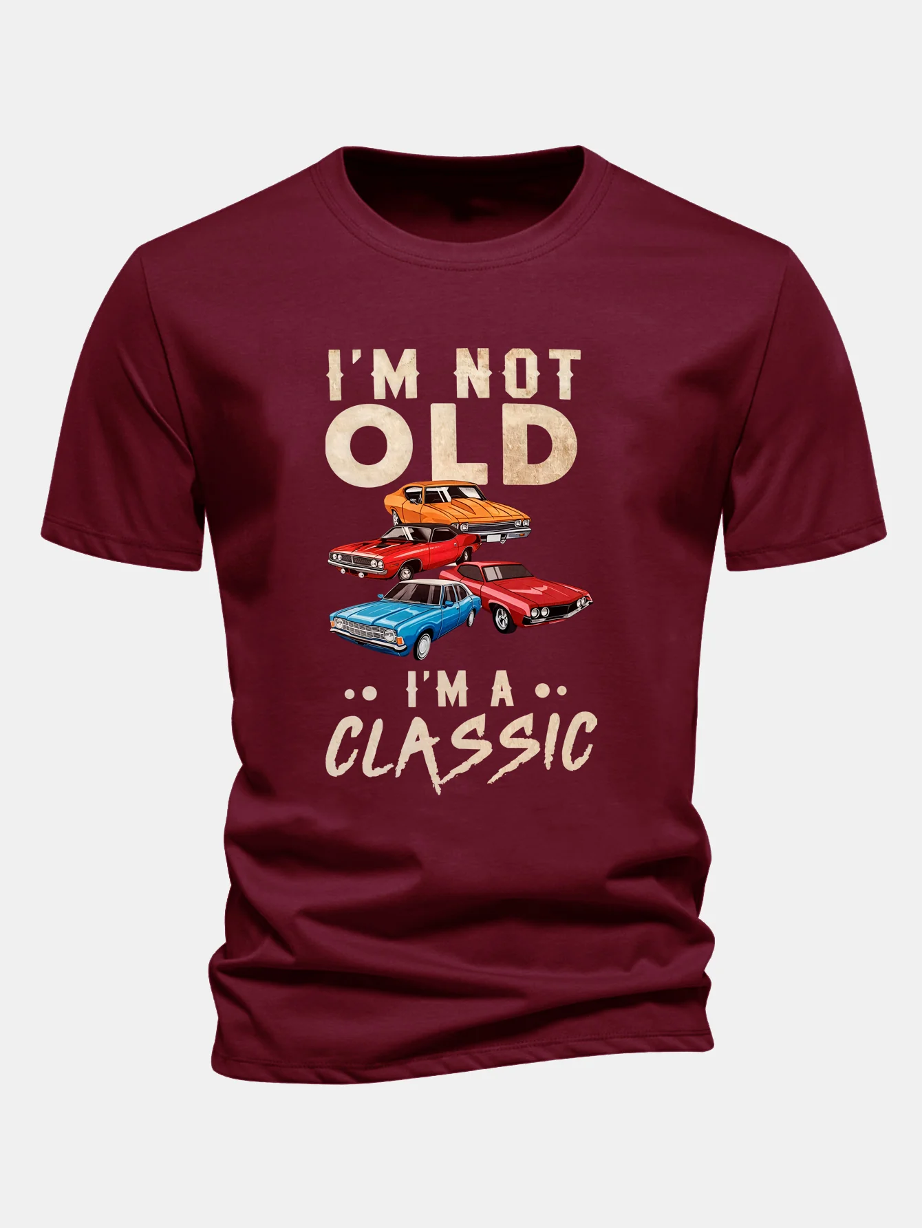 Regular Fit Vintage Car Print Cotton T-Shirt - Image 11