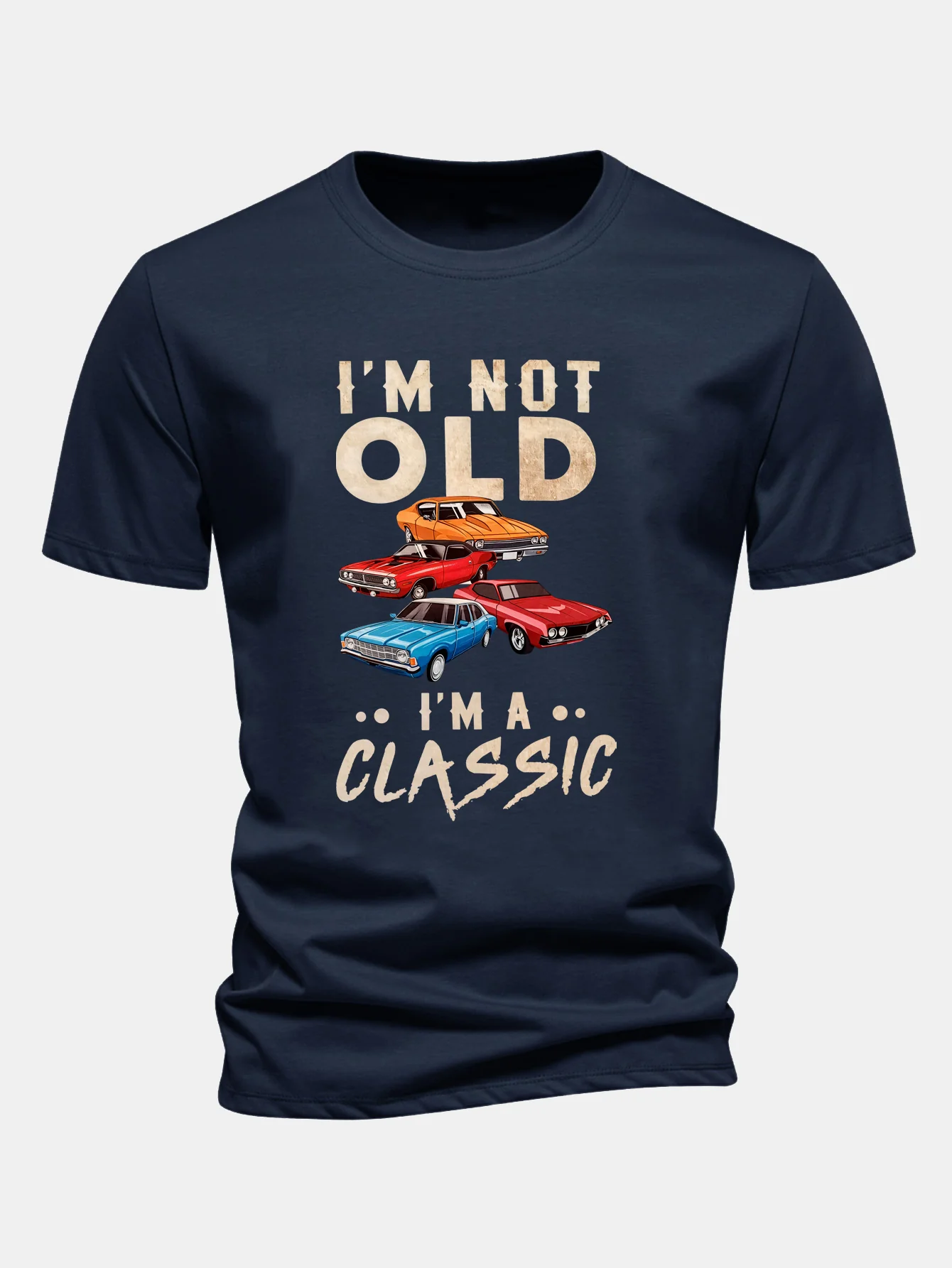Regular Fit Vintage Car Print Cotton T-Shirt - Image 2
