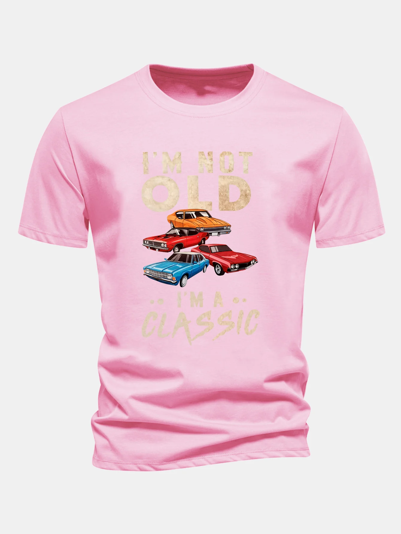 Regular Fit Vintage Car Print Cotton T-Shirt - Image 7
