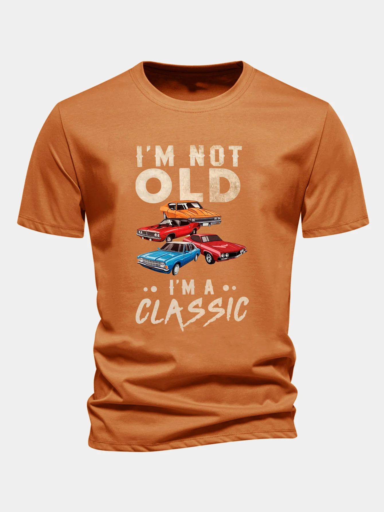 Regular Fit Vintage Car Print Cotton T-Shirt - Image 9