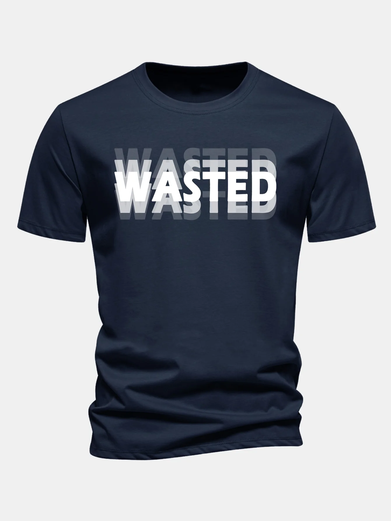 Regular Fit Wasted Print Baumwoll-T-Shirt - Image 4