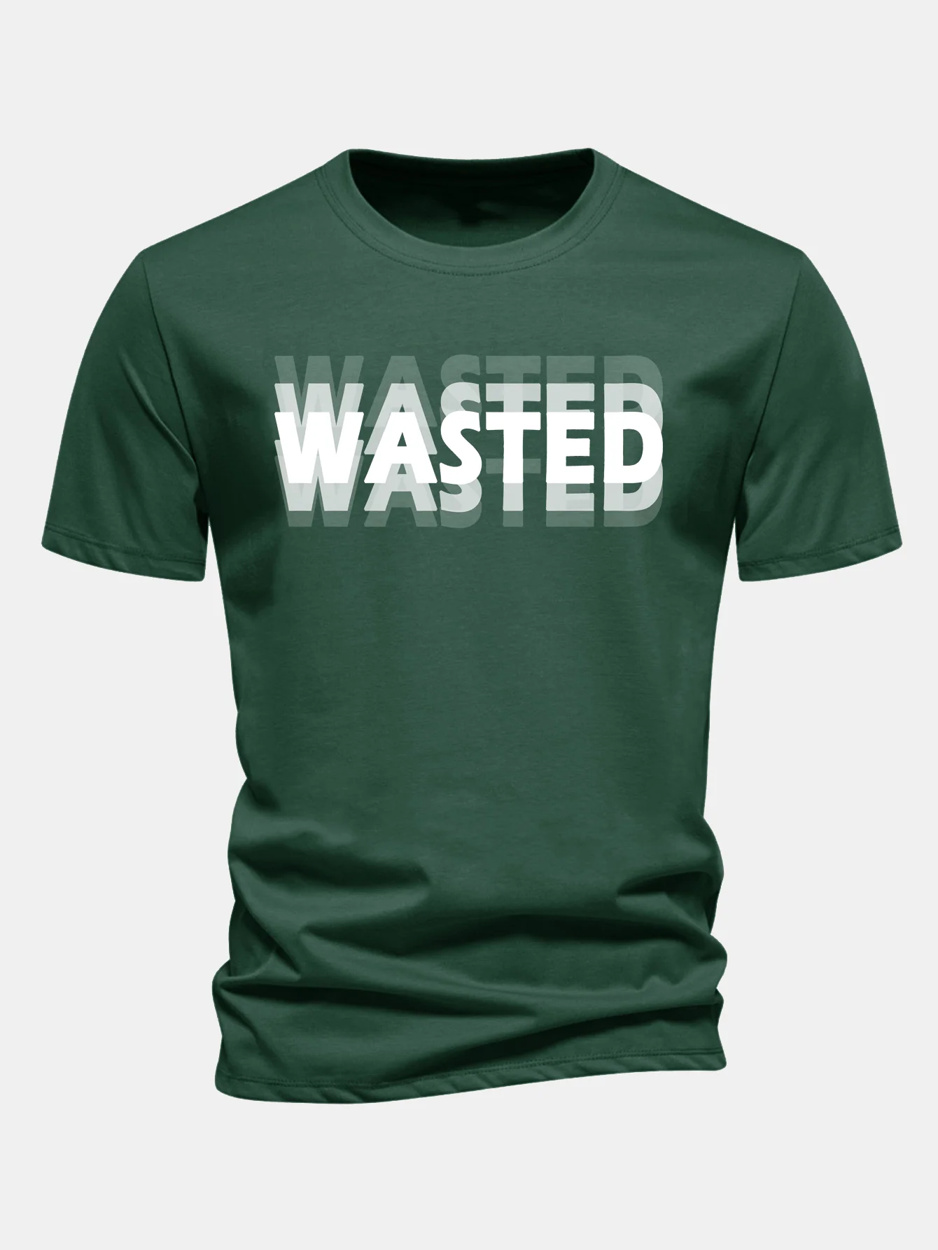 Regular Fit Wasted Print Baumwoll-T-Shirt - Image 6