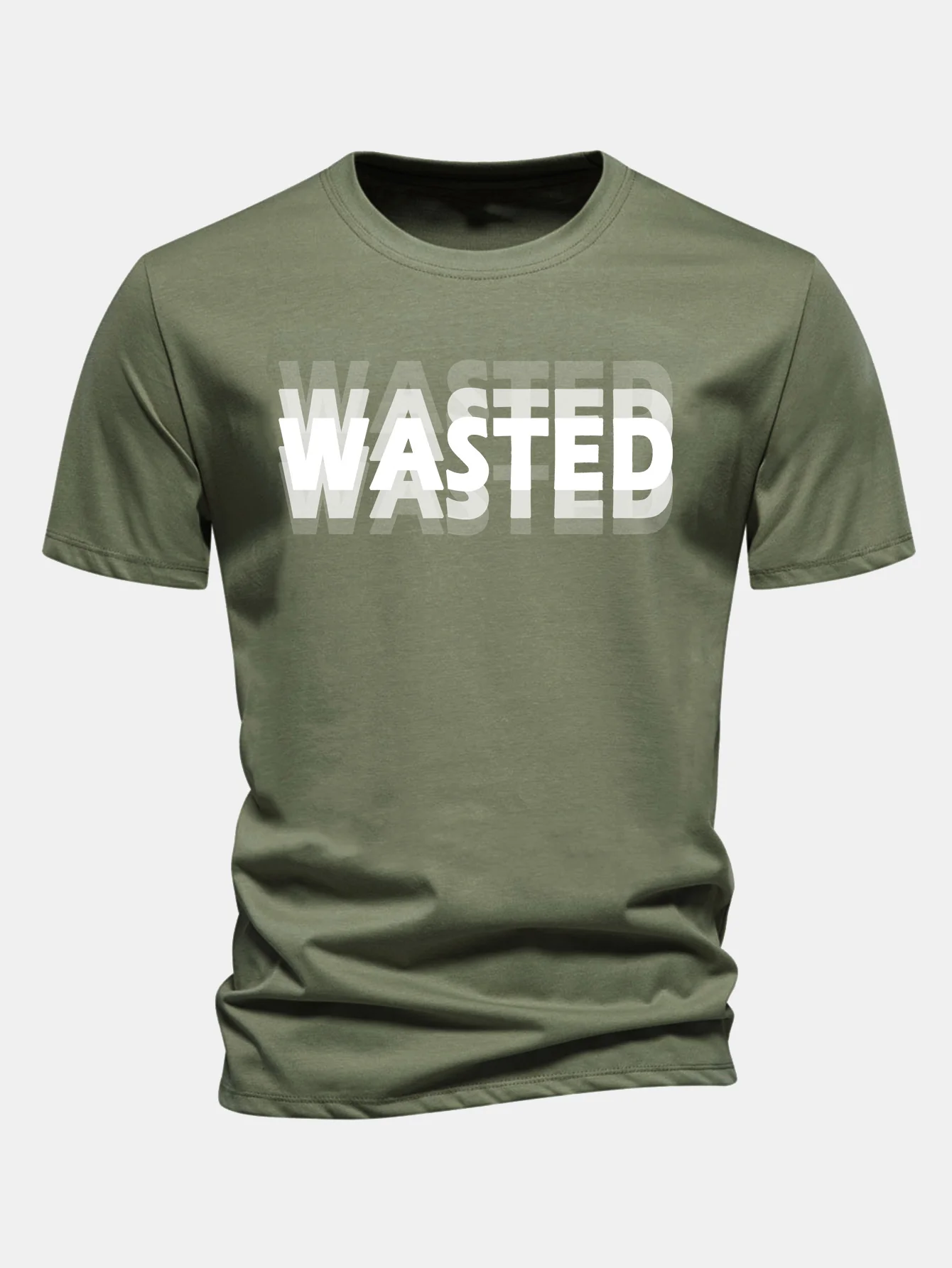 Regular Fit Wasted Print Baumwoll-T-Shirt - Image 7