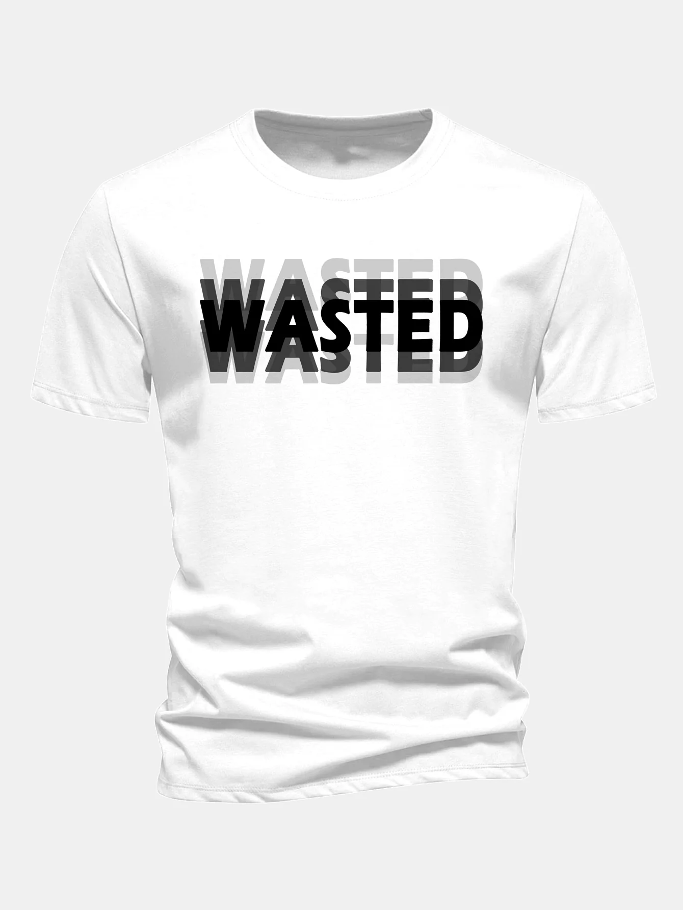 Regular Fit Wasted Print Baumwoll-T-Shirt - Image 9