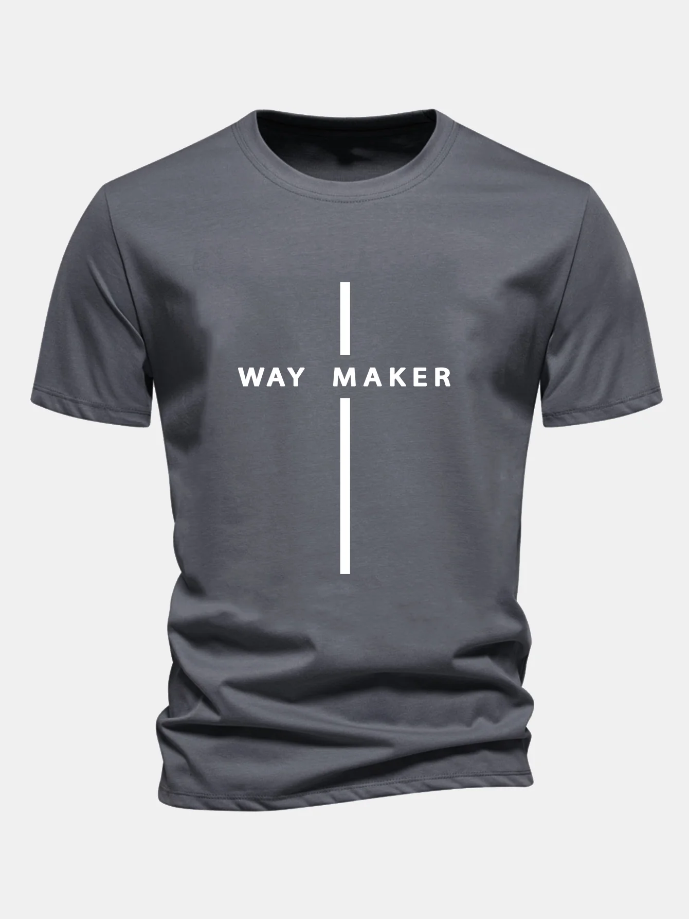 Regular Fit Way Maker Streifenmuster Baumwoll-T-Shirt - Image 2