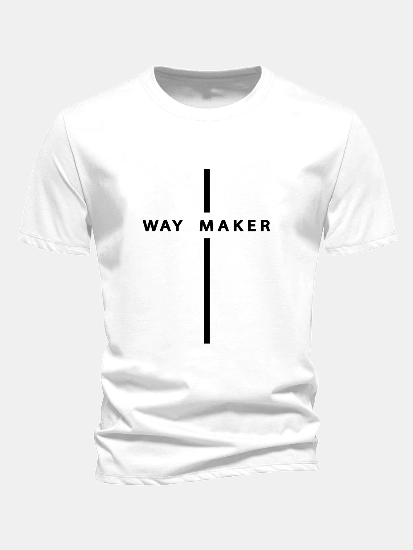 Regular Fit Way Maker Streifenmuster Baumwoll-T-Shirt - Image 3