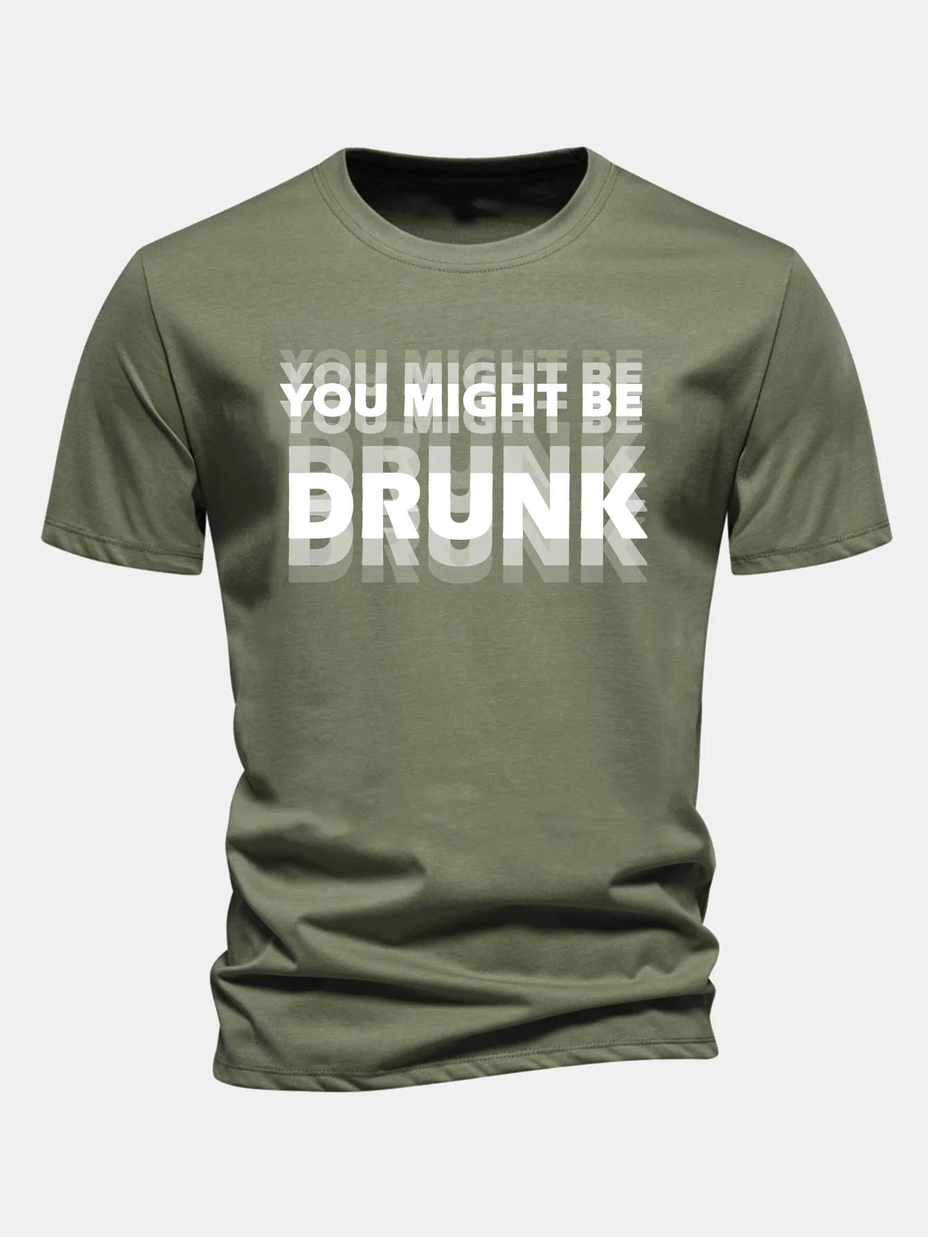Regular Fit T-Shirt aus Baumwolle mit "You Might Be Drunk"-Aufdruck - Image 2