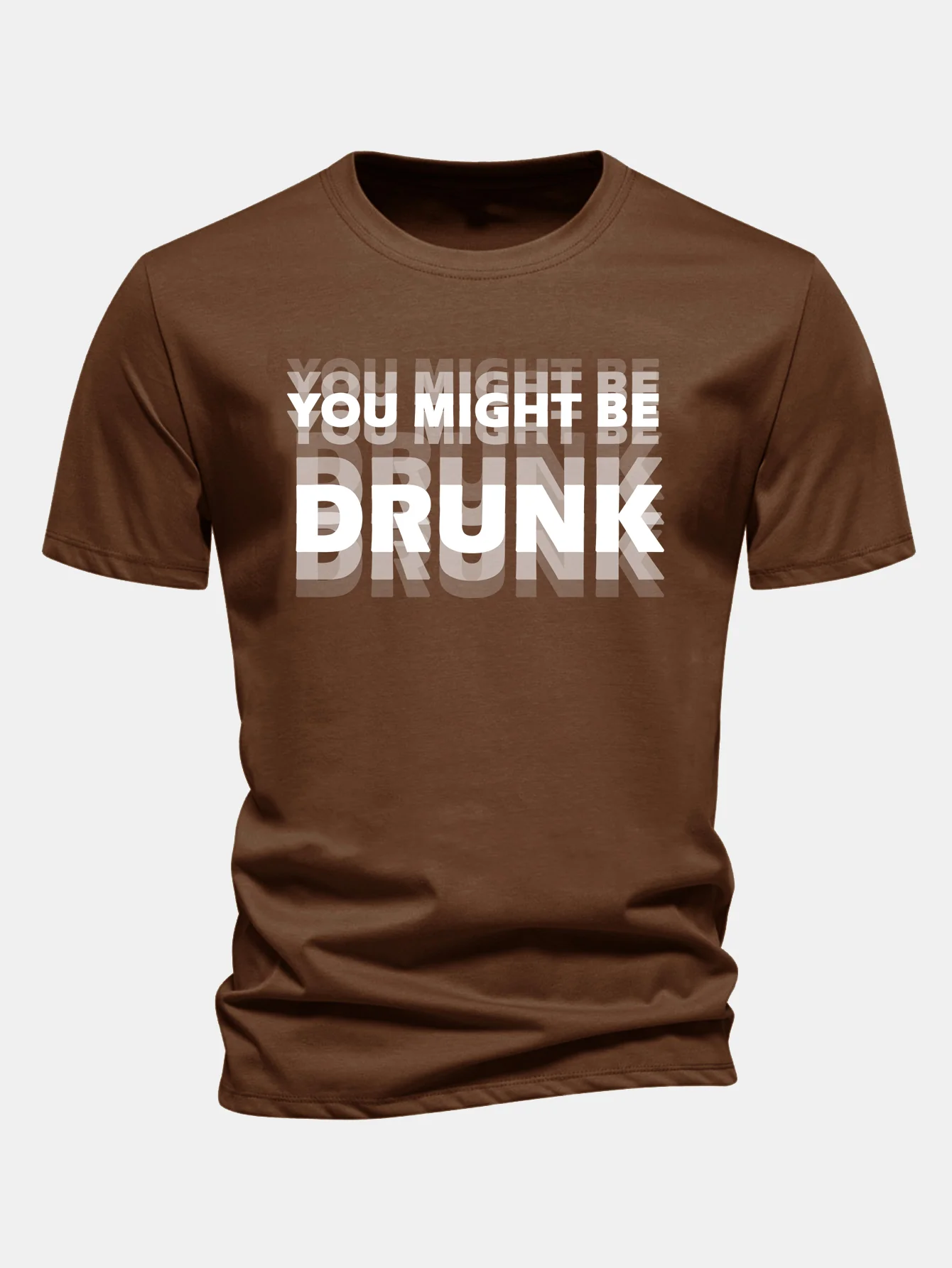 Regular Fit T-Shirt aus Baumwolle mit "You Might Be Drunk"-Aufdruck - Image 5