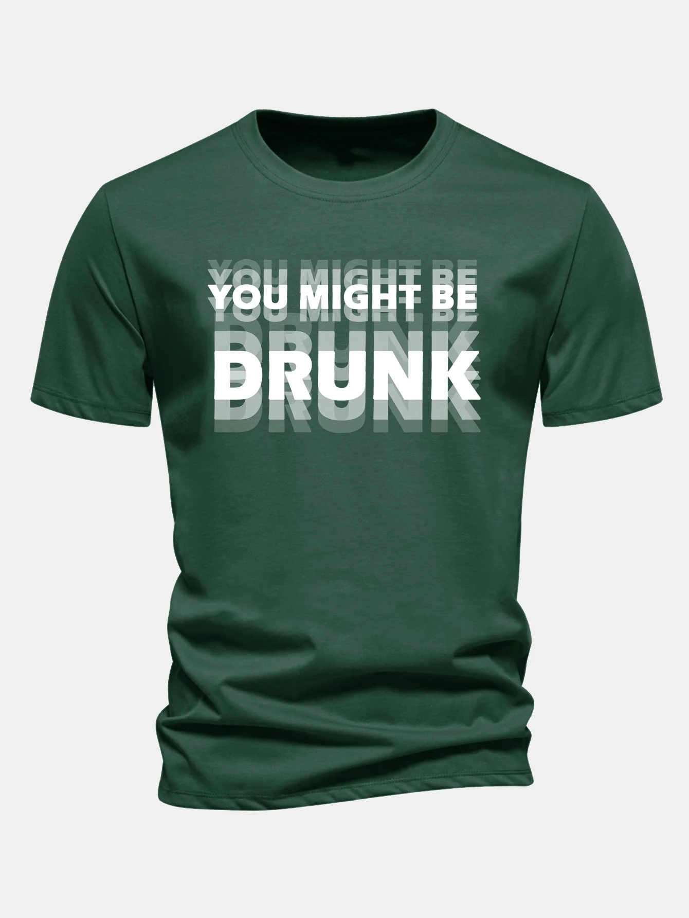 Regular Fit T-Shirt aus Baumwolle mit "You Might Be Drunk"-Aufdruck - Image 6