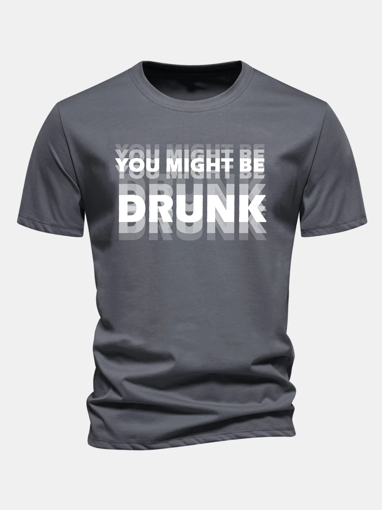 Regular Fit T-Shirt aus Baumwolle mit "You Might Be Drunk"-Aufdruck - Image 8