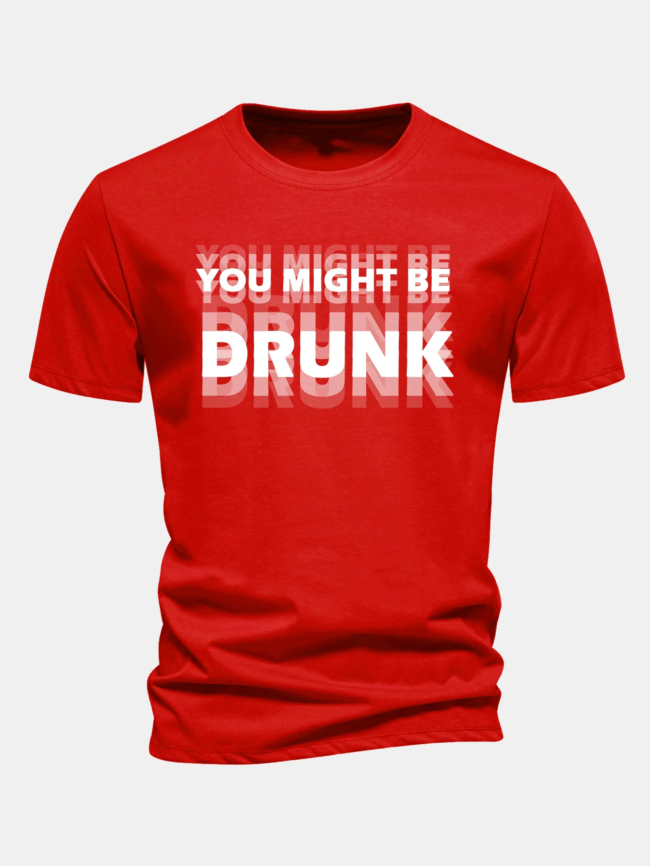 Regular Fit T-Shirt aus Baumwolle mit "You Might Be Drunk"-Aufdruck - Image 9