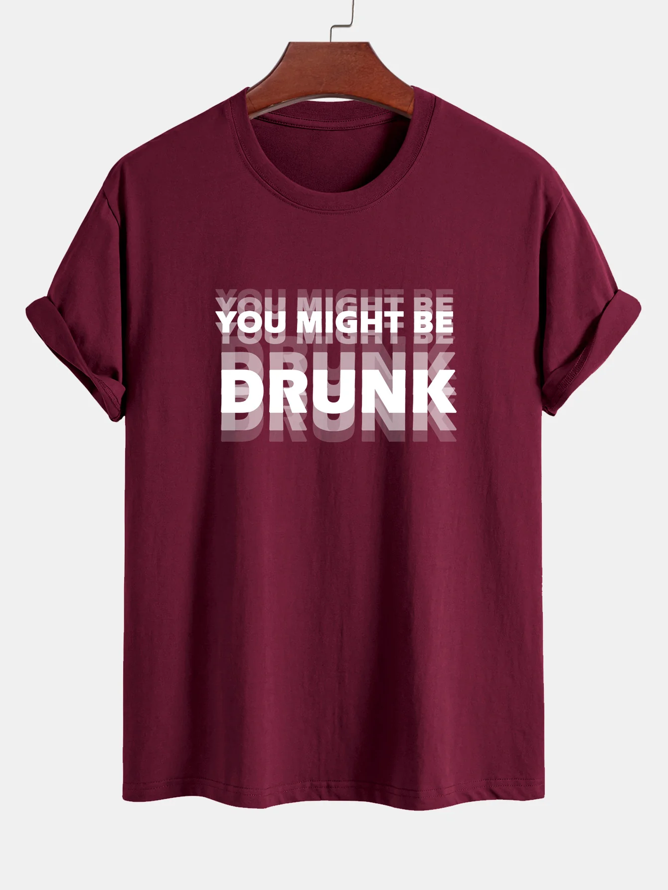 Regular Fit Du Könntest Betrunken Sein Print Baumwoll-T-Shirt - Image 7