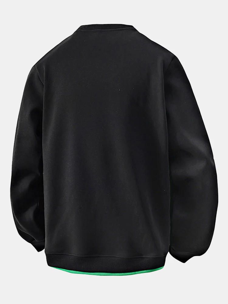 Locker sitzendes 2-in-1 Sweatshirt mit Rundhalsausschnitt - Image 2